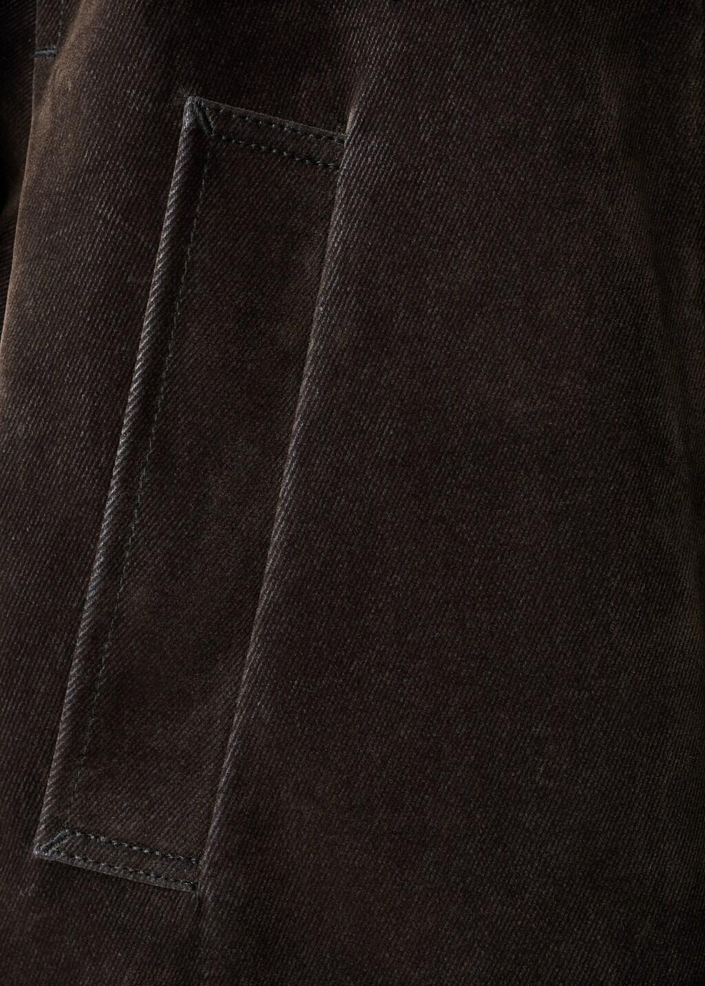 Brown Parka With Velvet-Finish Faux-Fur Collar, Dark Brown, large image number 4