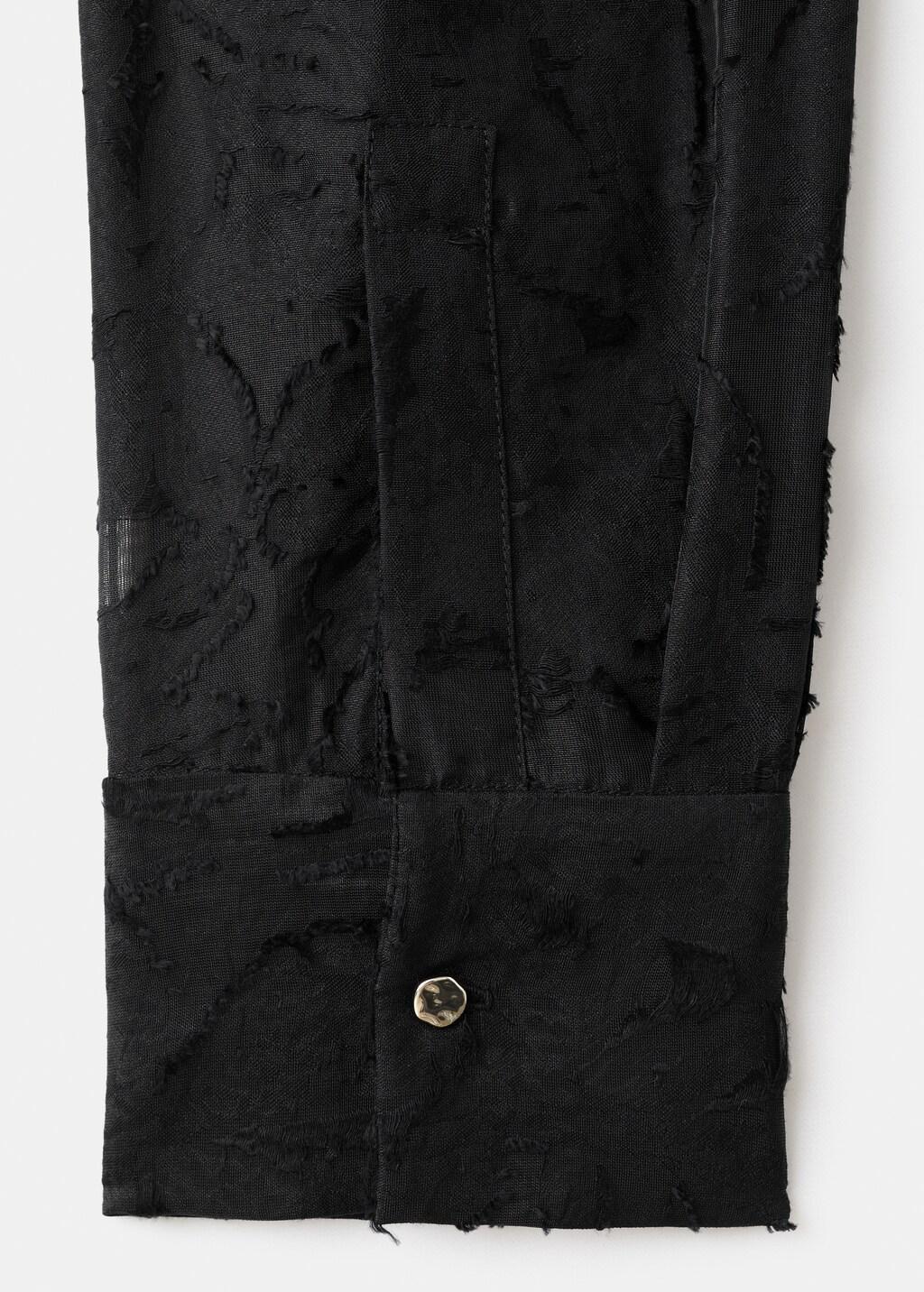 BLACK Textured oversize shirt, 0201_99, large image number 5