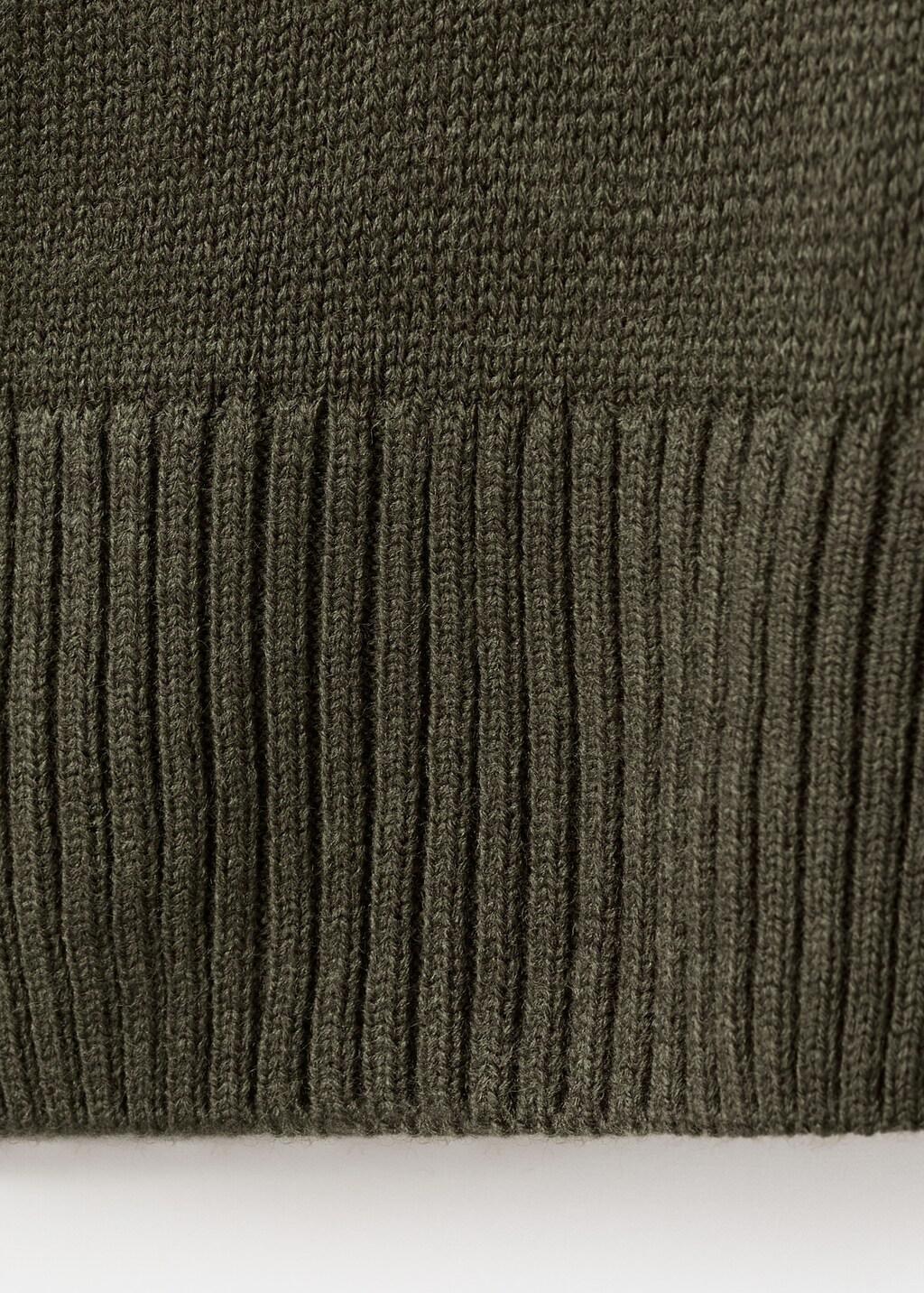 Khaki Oversized V-Neck Cardigan, 0201_37, large image number 1