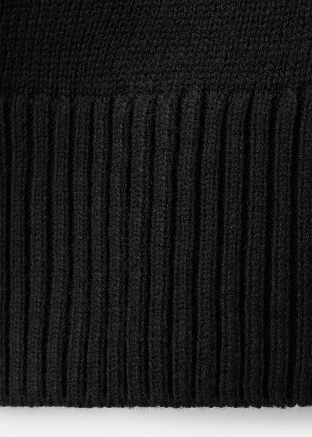 Black Oversized V-Neck Cardigan, 0201_99, large image number 4