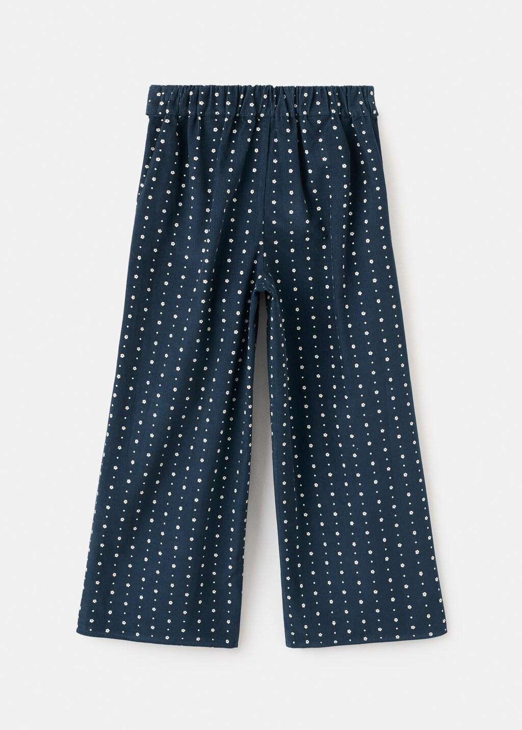 NAVY Flower culottes trousers, Kids Girl, Navy, large image number 1