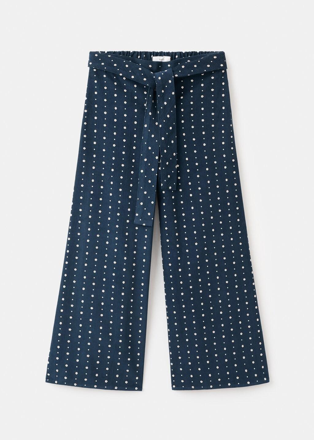 NAVY Flower culottes trousers, Kids Girl, Navy, large image number 4