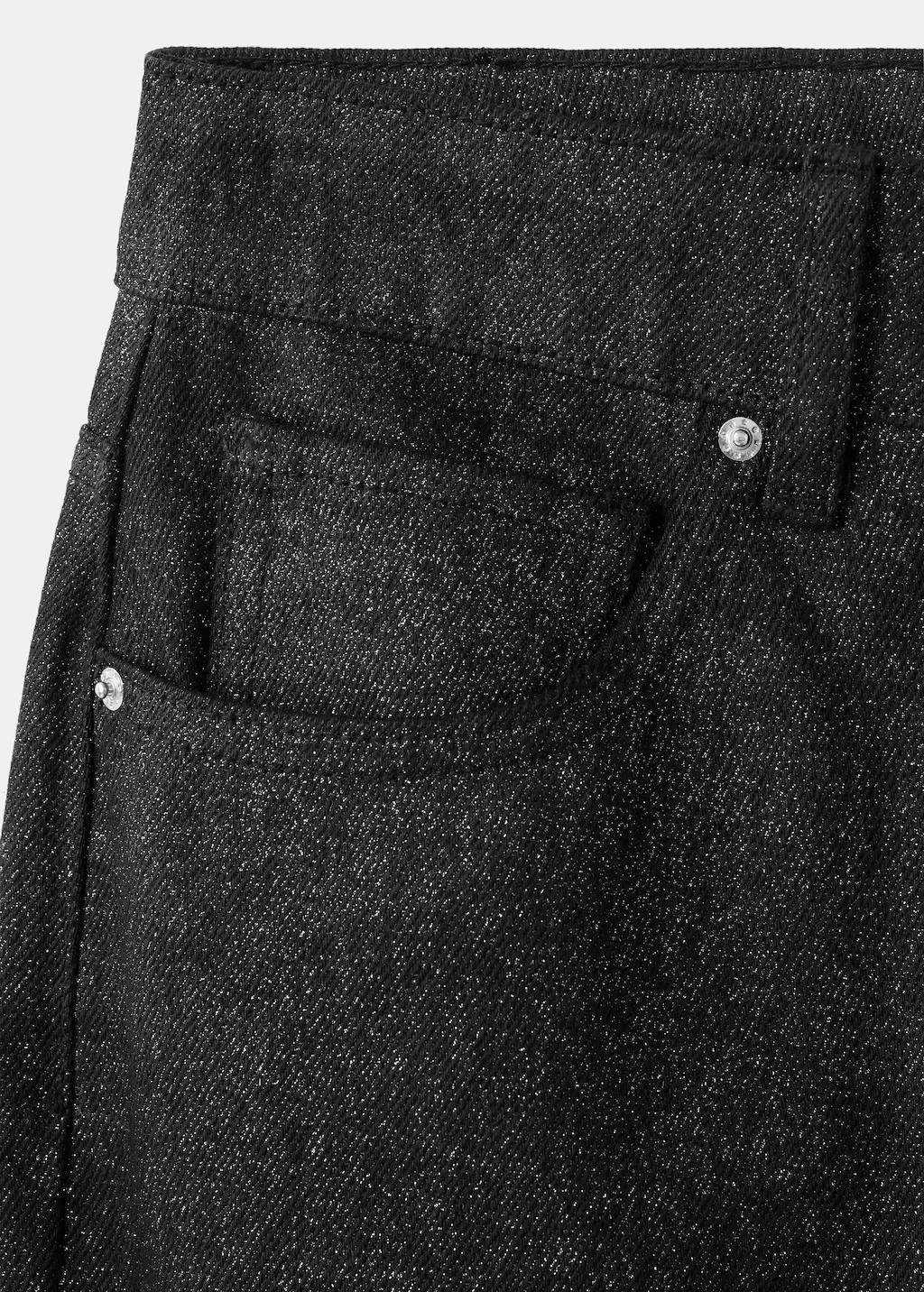 BLACK Shiny straight-leg jeans, 0201_99, large image number 4