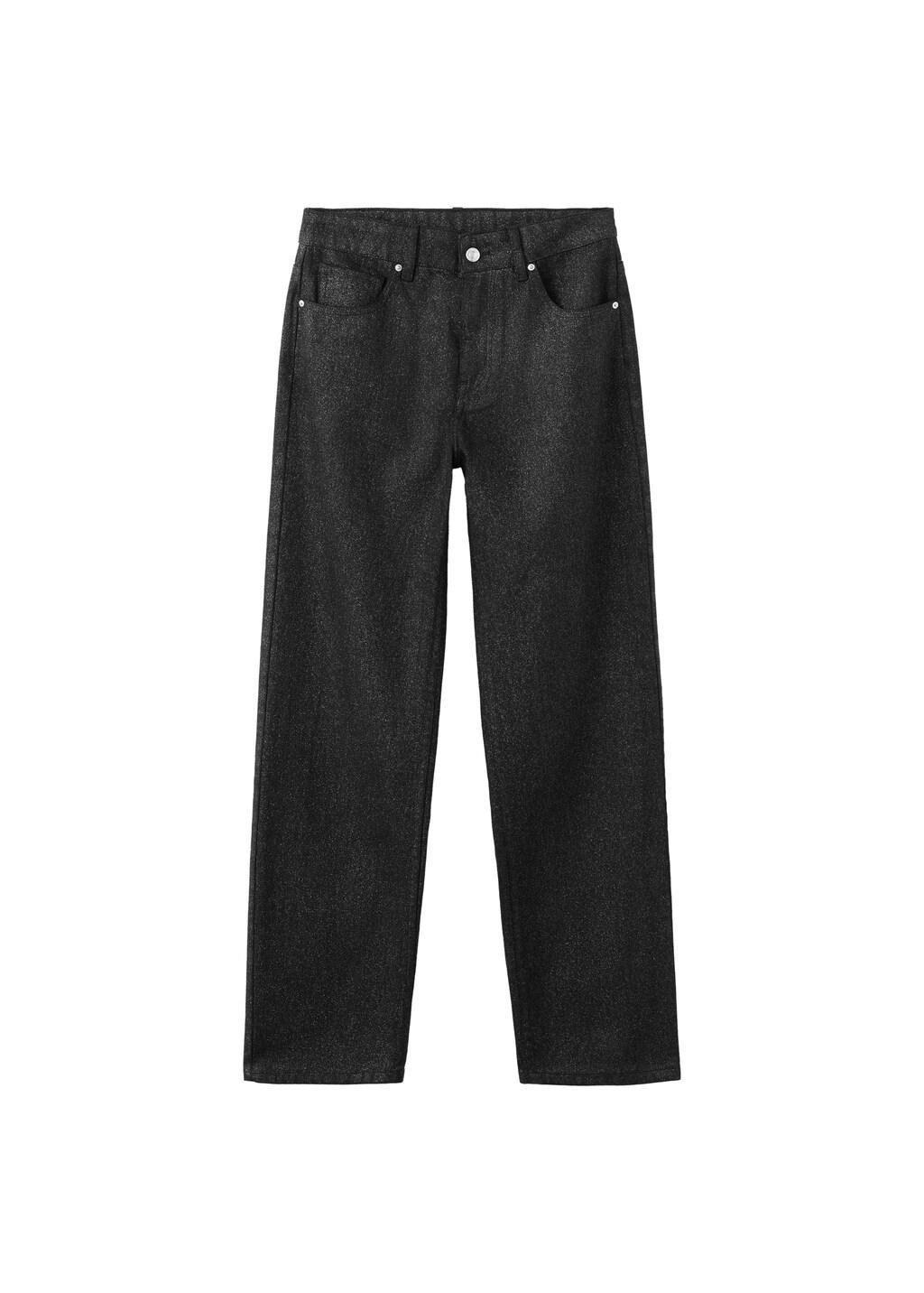 BLACK Shiny straight-leg jeans, 0201_99, large image number 6