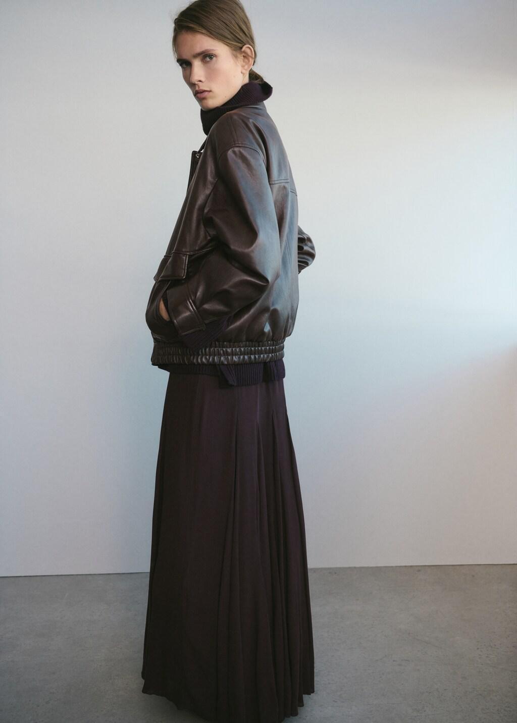 BROWN Oversized faux leather jacket, Brown, large image number 4