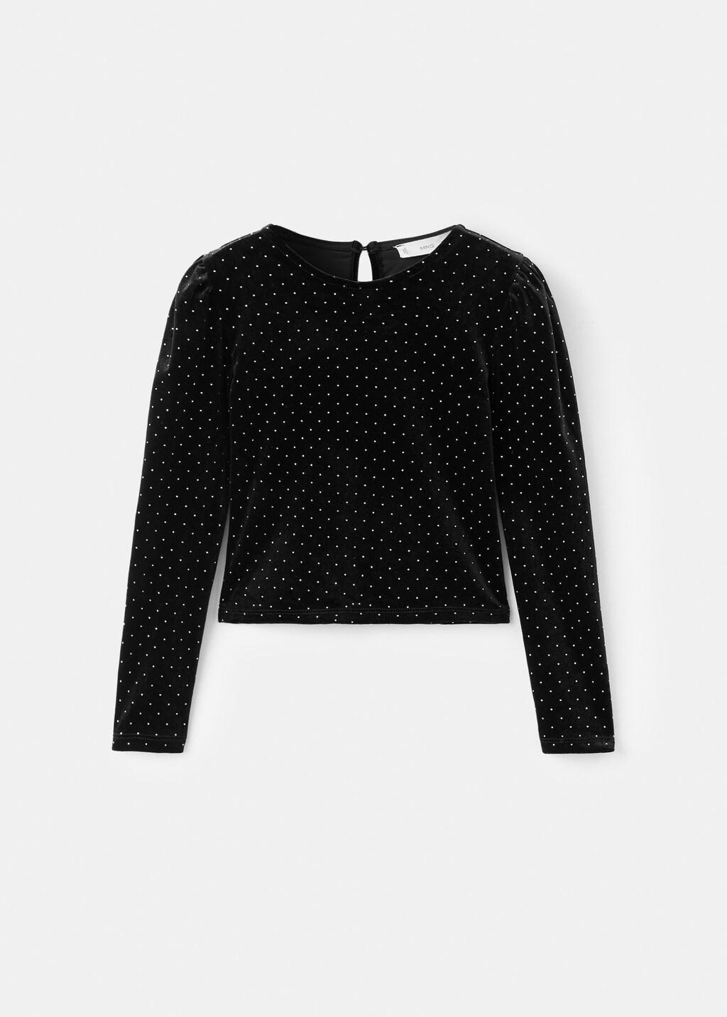 Black Strass Top, Black, large image number 3