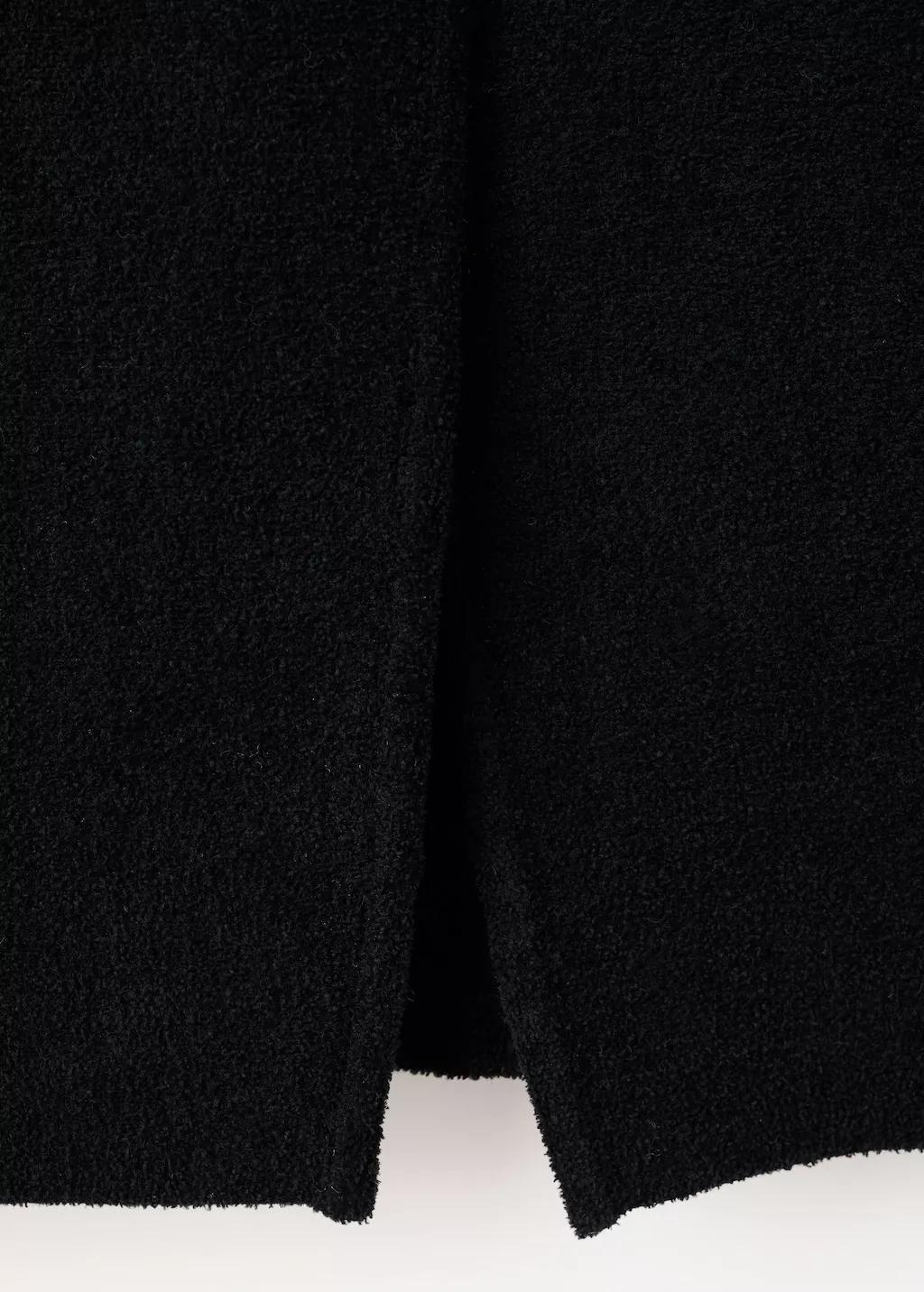 Black Knitted Cardigan With Jewel Button, Black, large image number 5