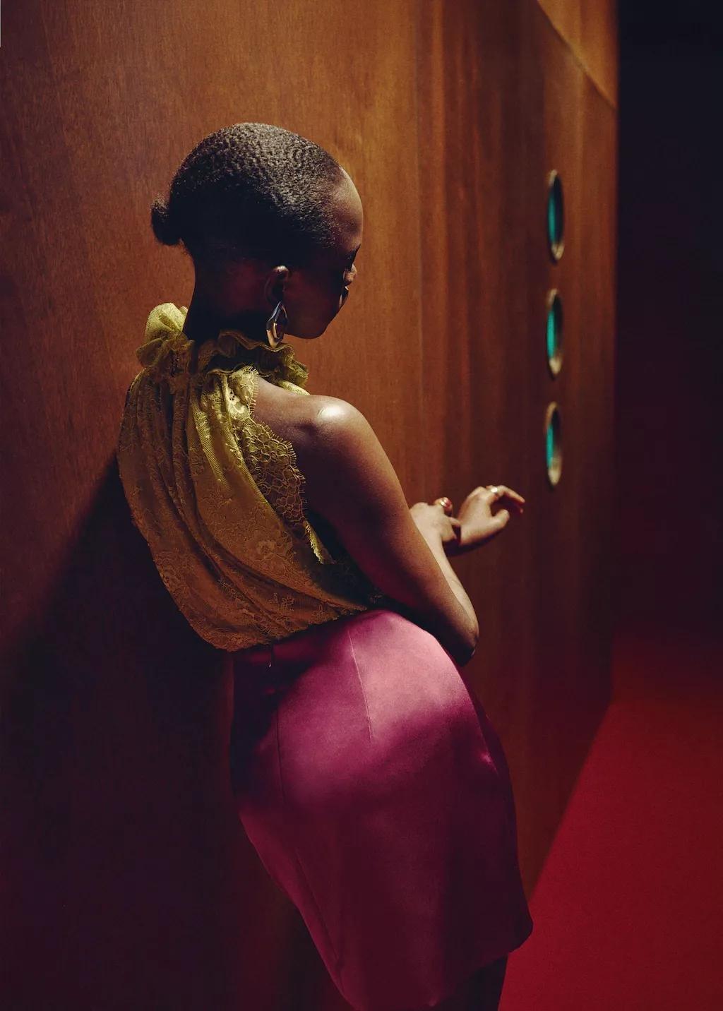 Orange Lt Pastel Satin Short Skirt, 0201_24, medium