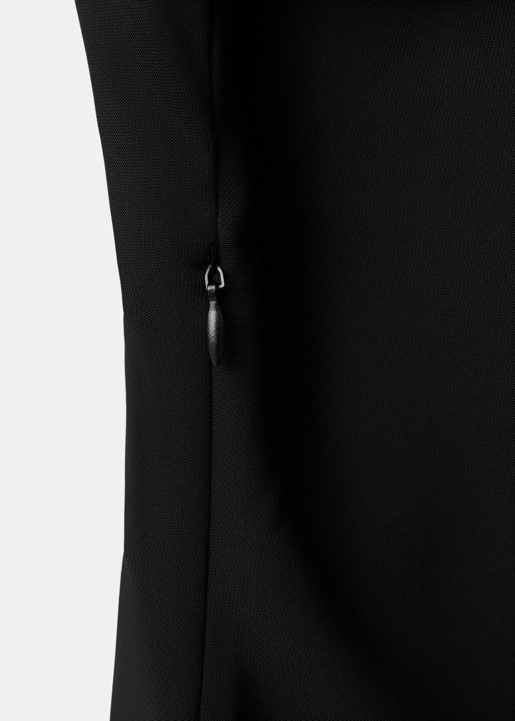 Black Dress With Asymmetrical Sleeves, Black, large image number 5