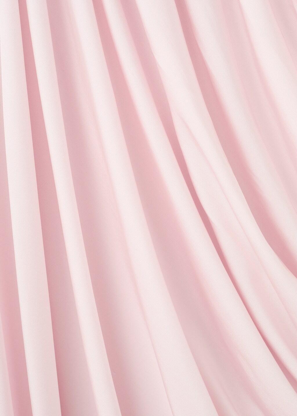 Pink Ruched Asymmetrical Strapless Dress, Light-Pastel Pink, large image number 4