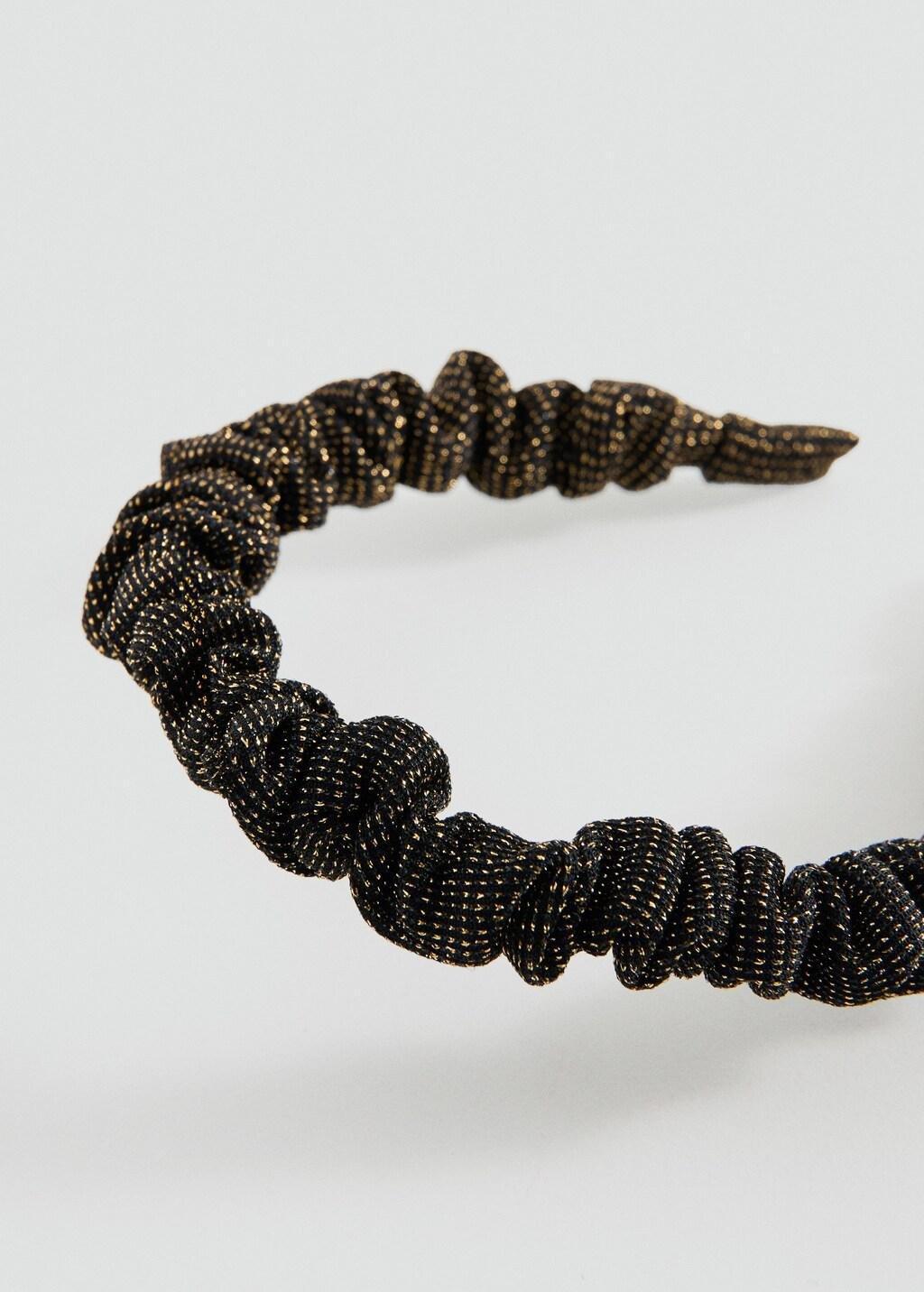 Gold Glitter Headband, Kids Girls, Gold, large image number 0