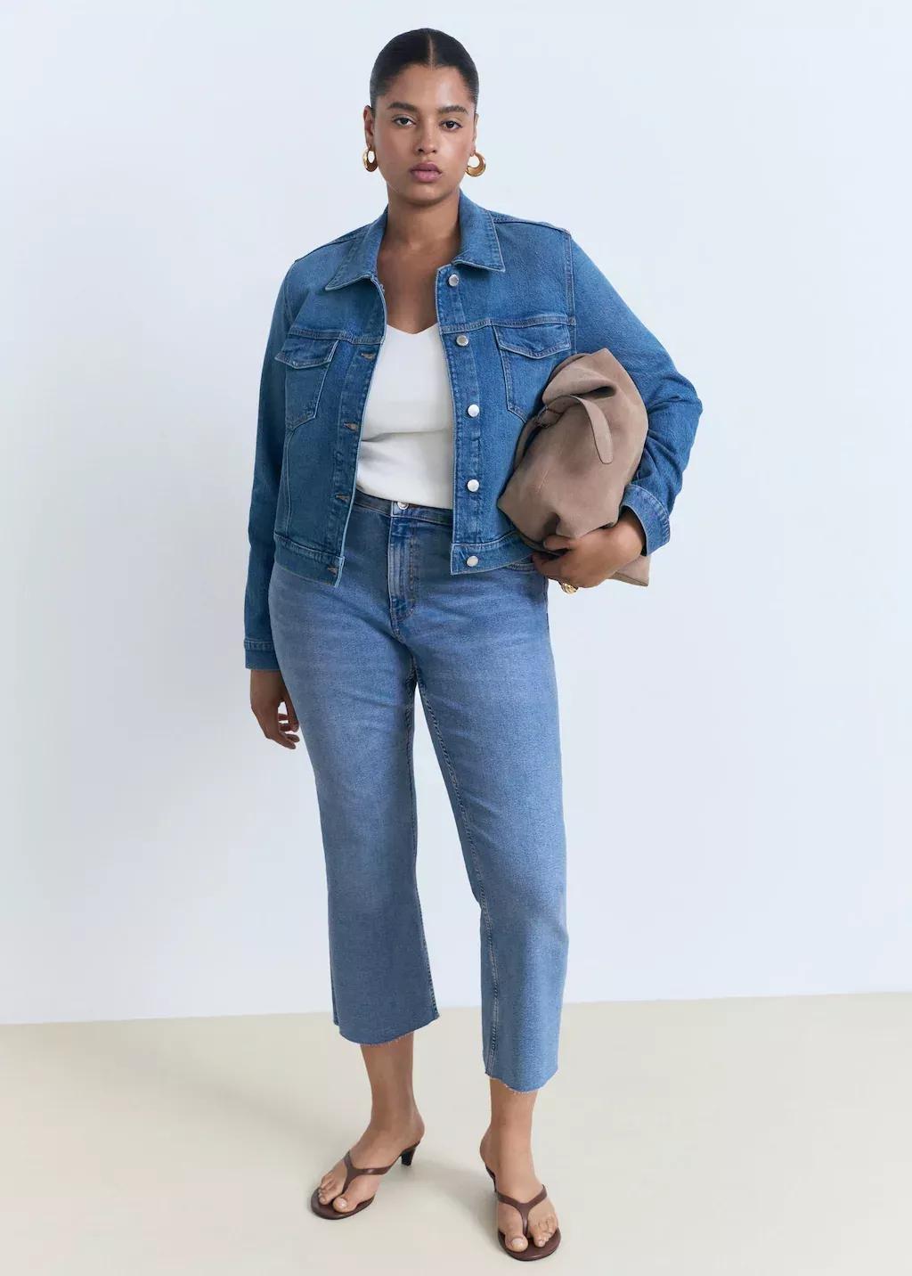OPEN BLUE Sienna flared cropped jeans, , large image number 4