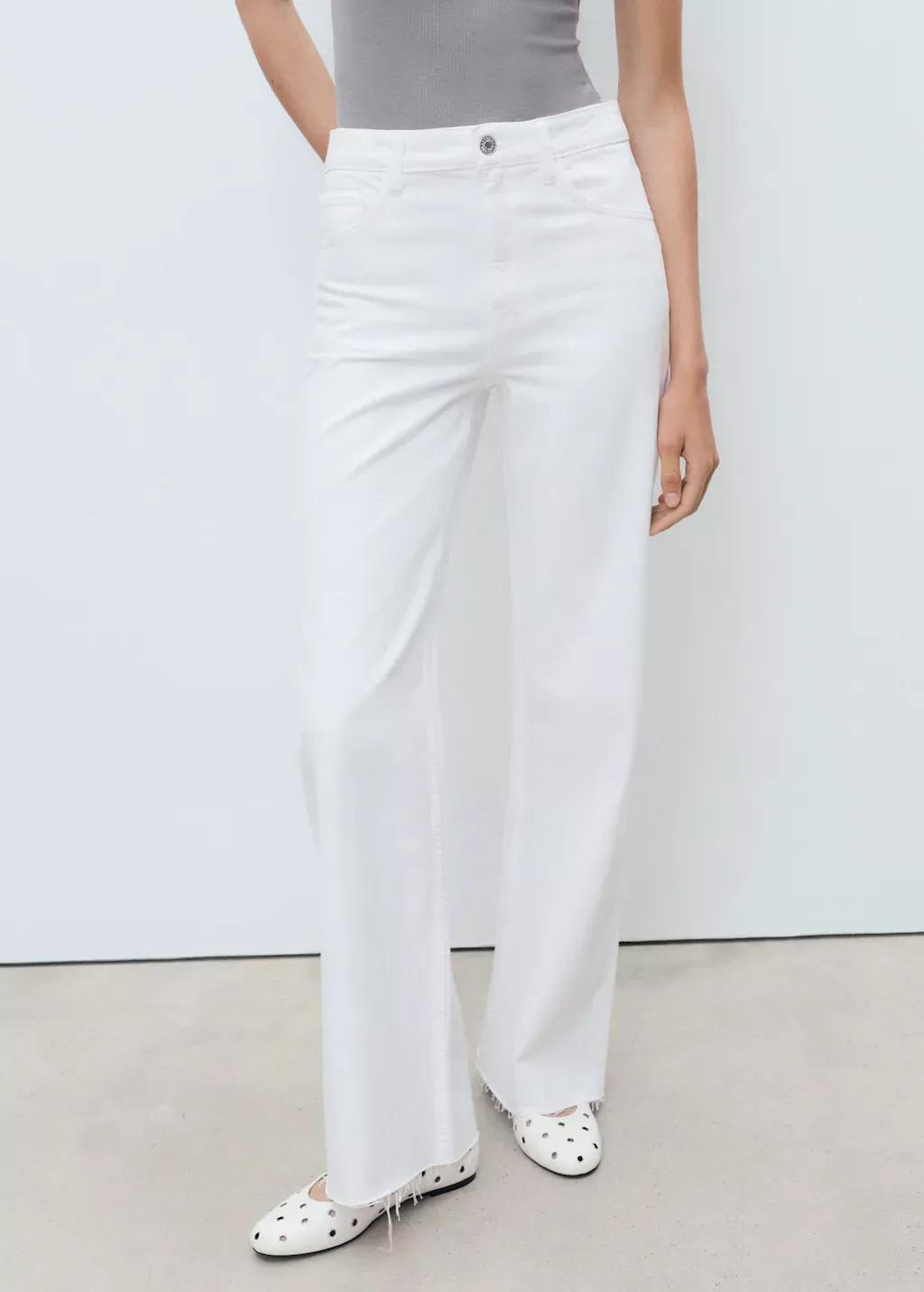 White Danila Wide-Leg High-Rise Jeans, , large image number 0