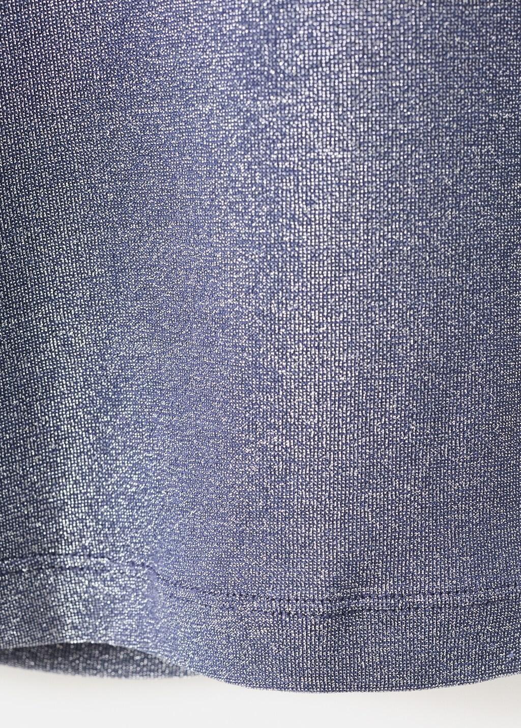 Blue Lurex T-Shirt With Perkins Neck, 0201_52, large image number 10