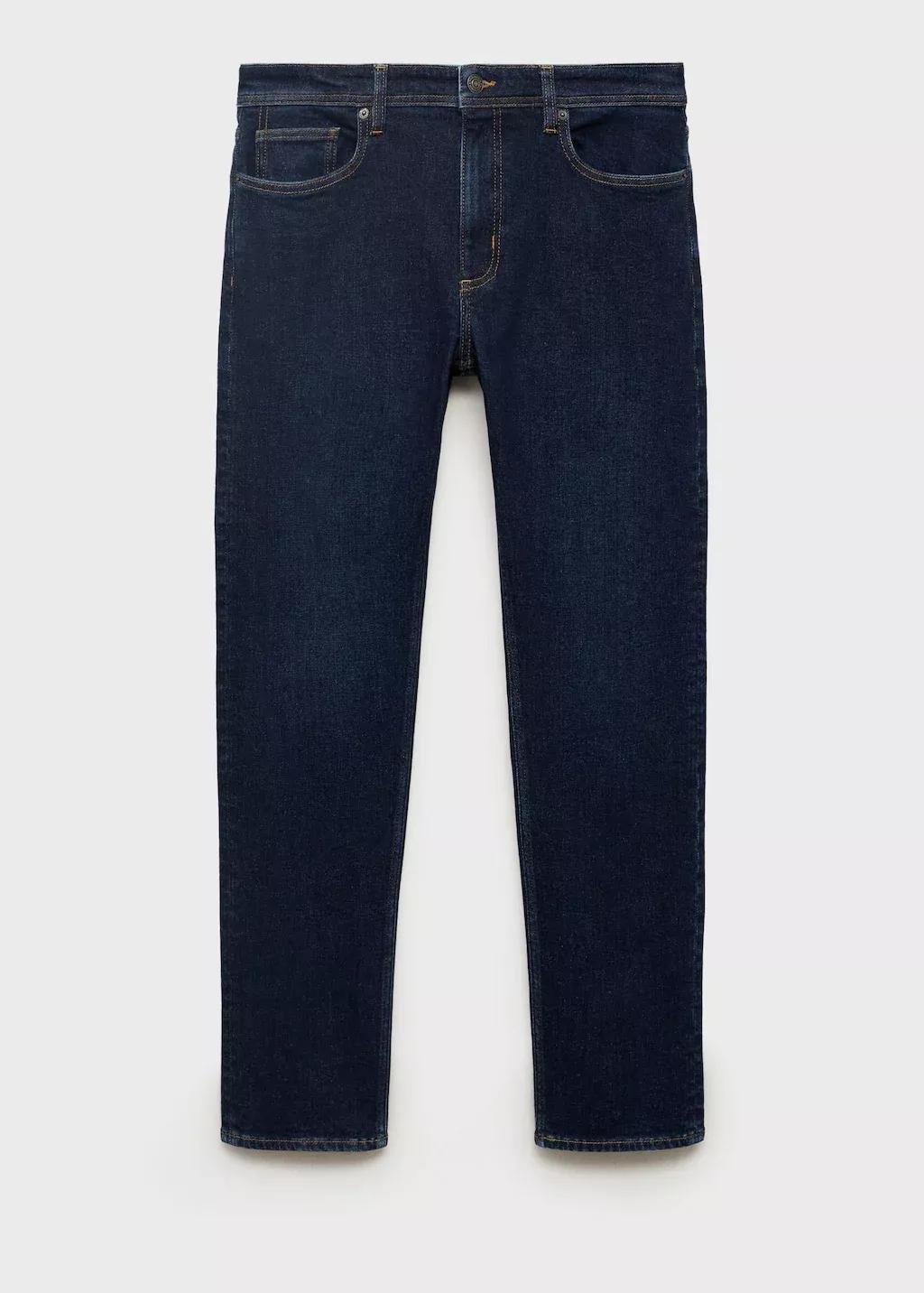 Navy Jan Slim-Fit Jeans With Frayed Effect, , large image number 3