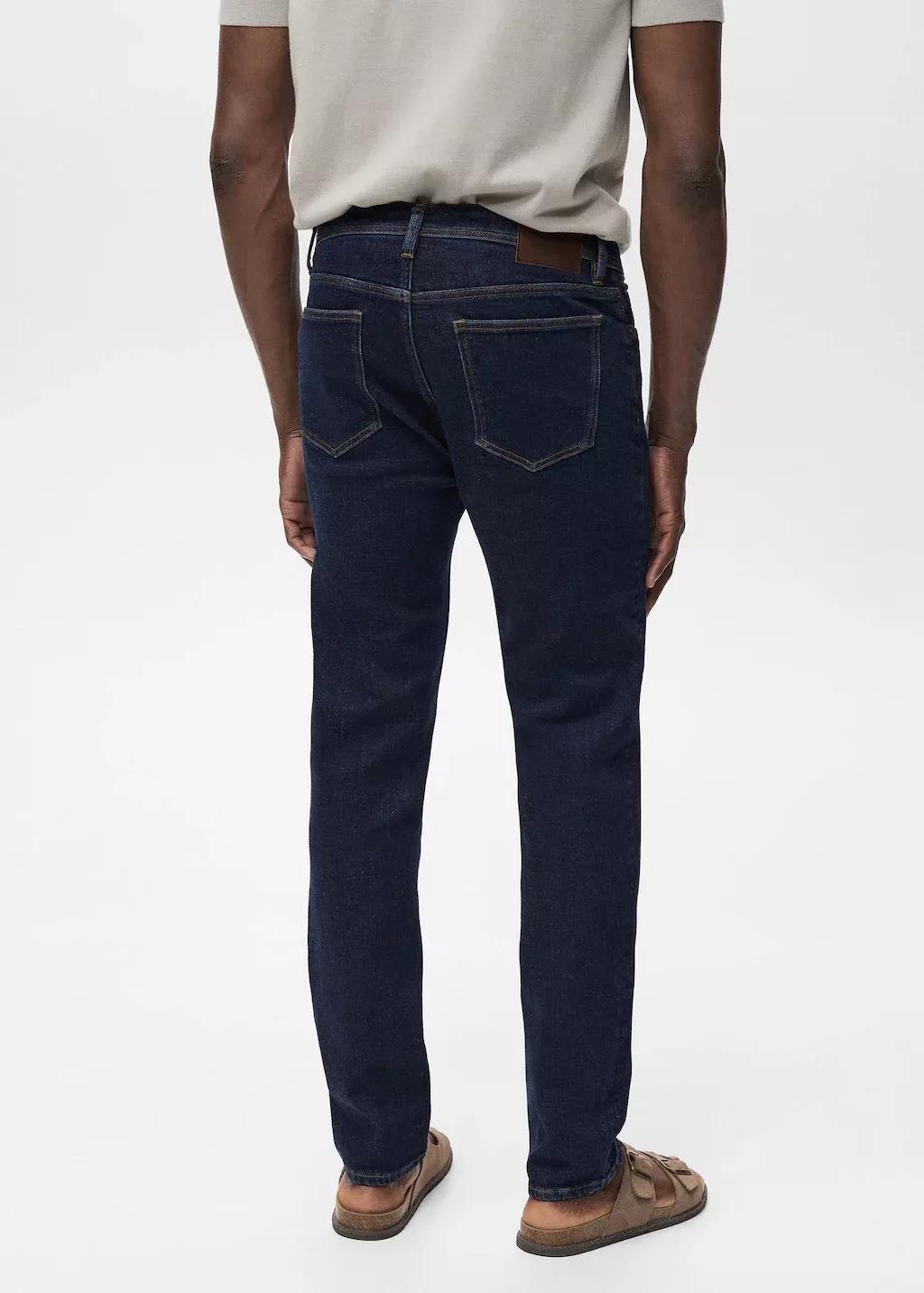 Navy Jan Slim-Fit Jeans With Frayed Effect, , large image number 6