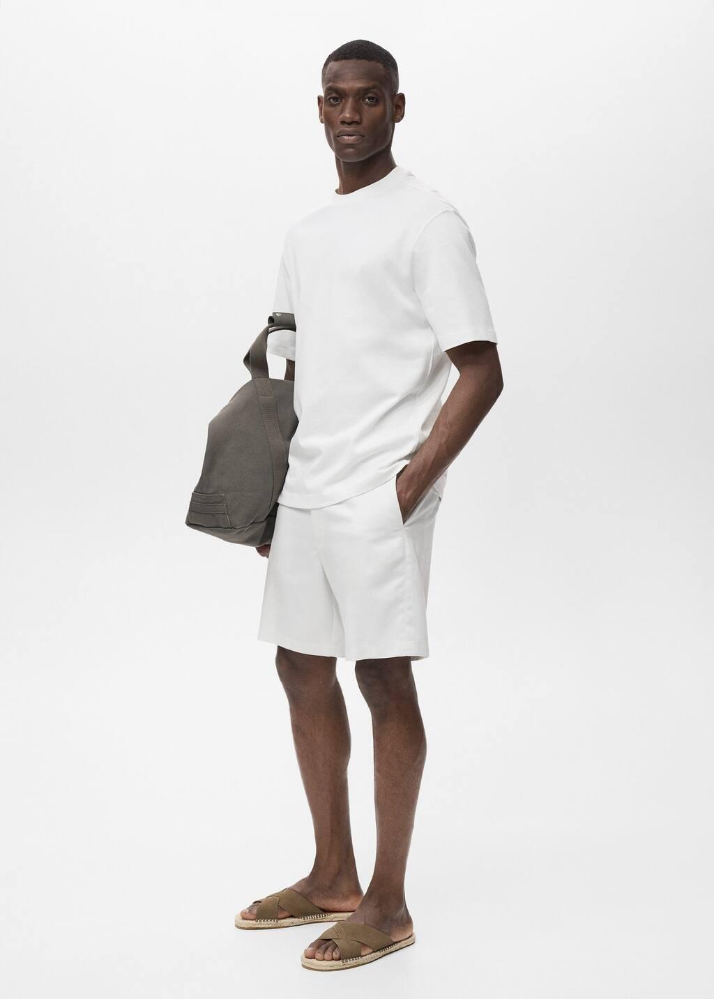 White Cotton Relaxed-Fit T-Shirt, , large image number 2