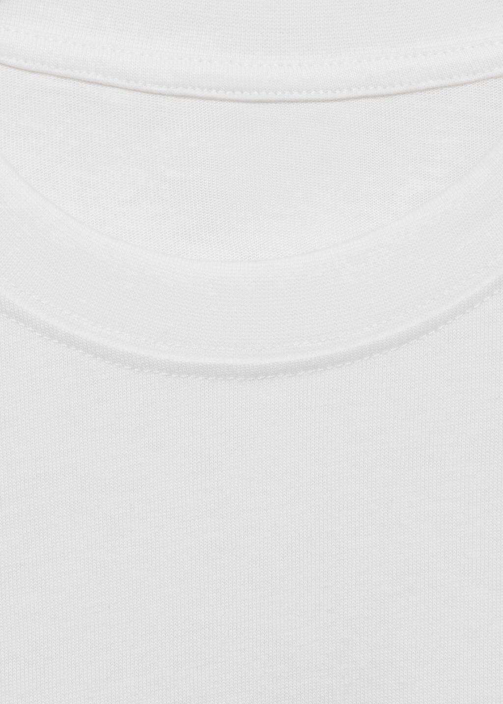White Cotton Relaxed-Fit T-Shirt, , large image number 4