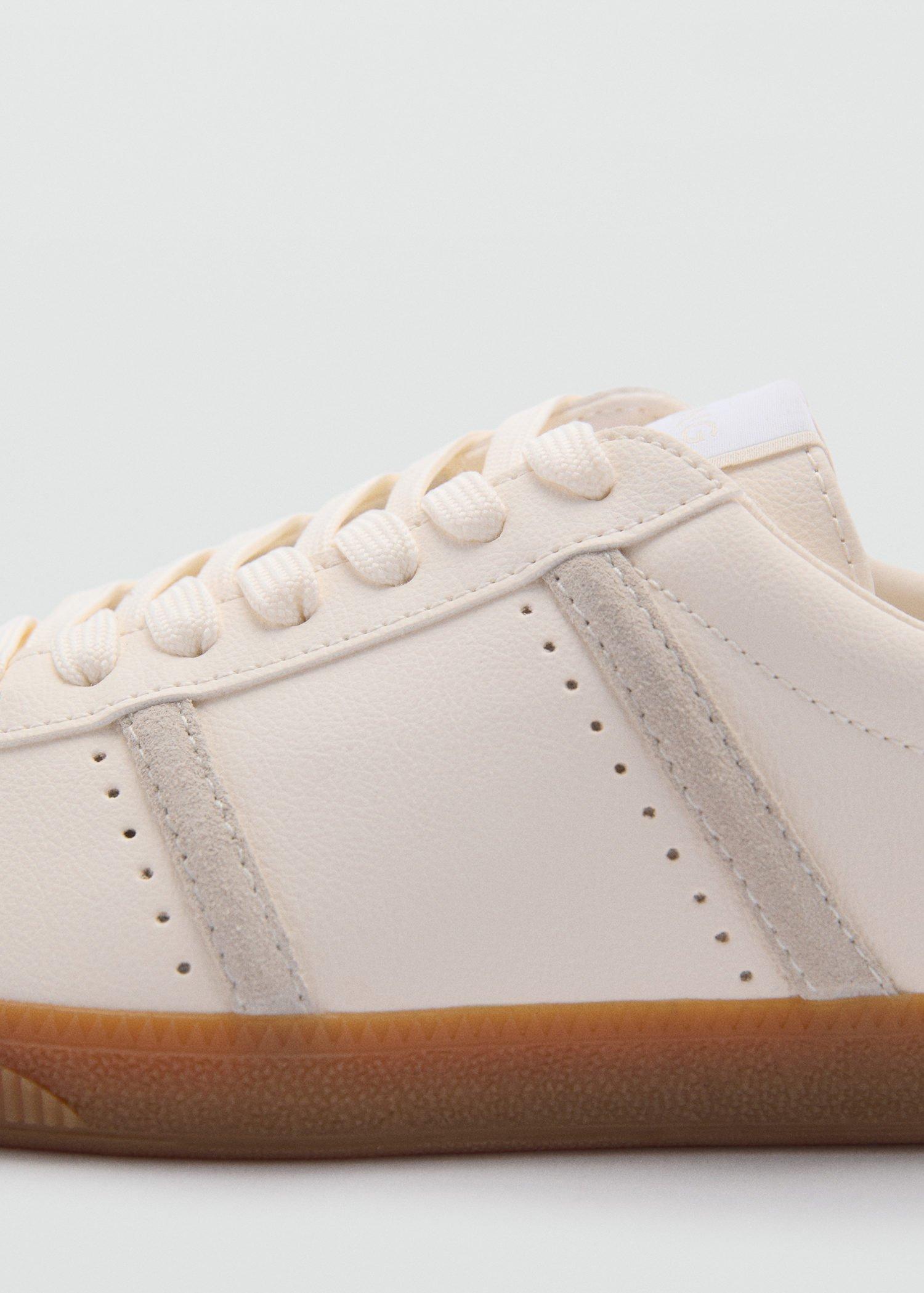 White Contrast Panel Sneakers, , large image number 3