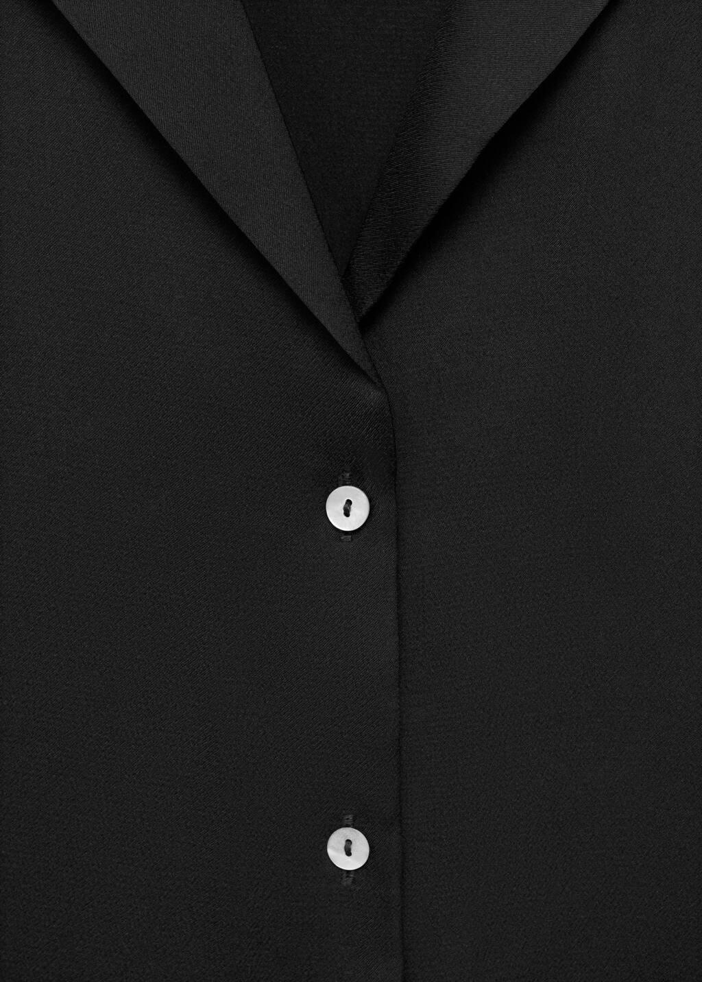 BLACK Short-sleeved satin shirt, , large image number 2