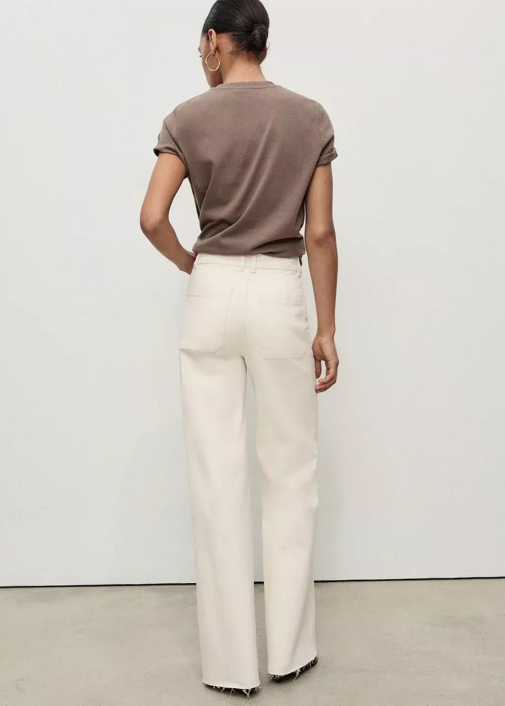 Cream Catherin Culotte High-Rise Jeans, , large image number 5