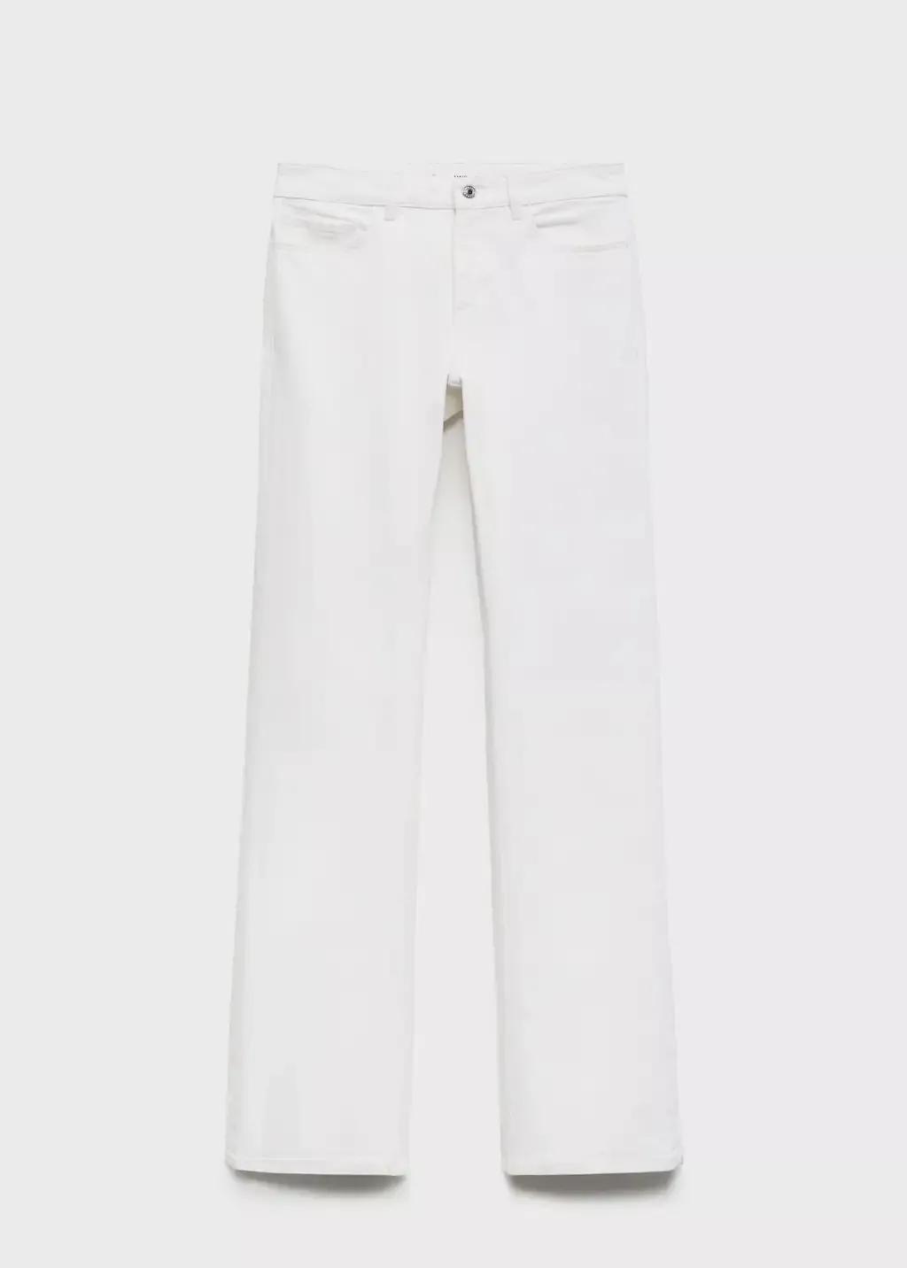 White Fiona Flared Mid-Rise Jeans, , large image number 3