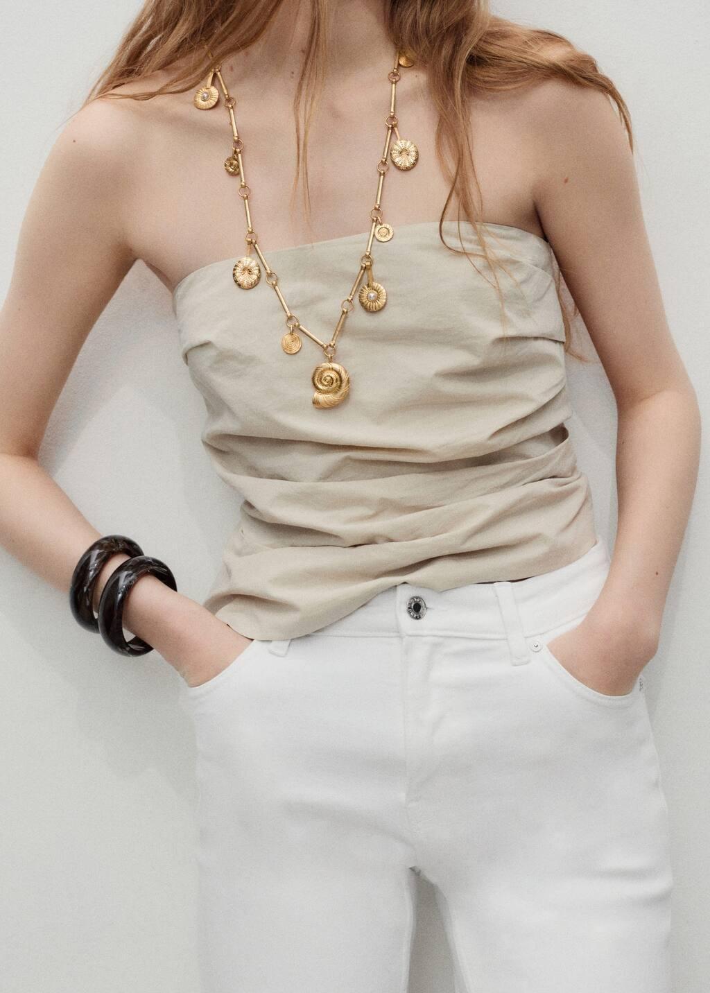 White Sienna Flared Cropped Jeans, White, large image number 2