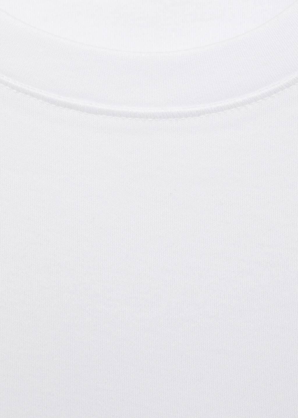 WHITE Cotton short-sleeved t-shirt, , large image number 2