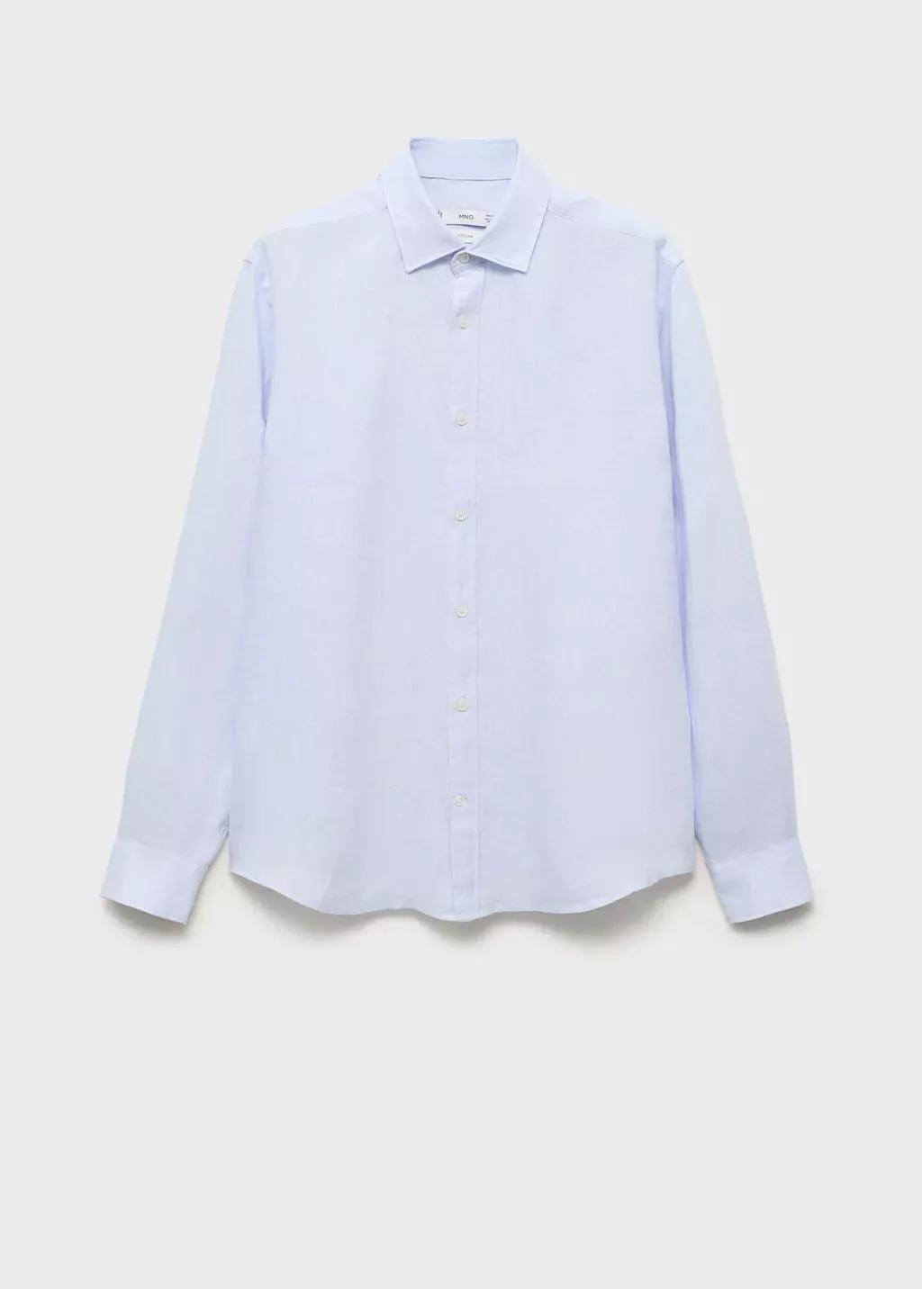 LT-PASTEL BLUE Linen 100% shirt, , large image number 3