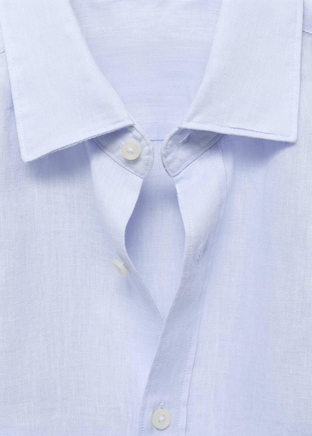 LT-PASTEL BLUE Linen 100% shirt, , large image number 4