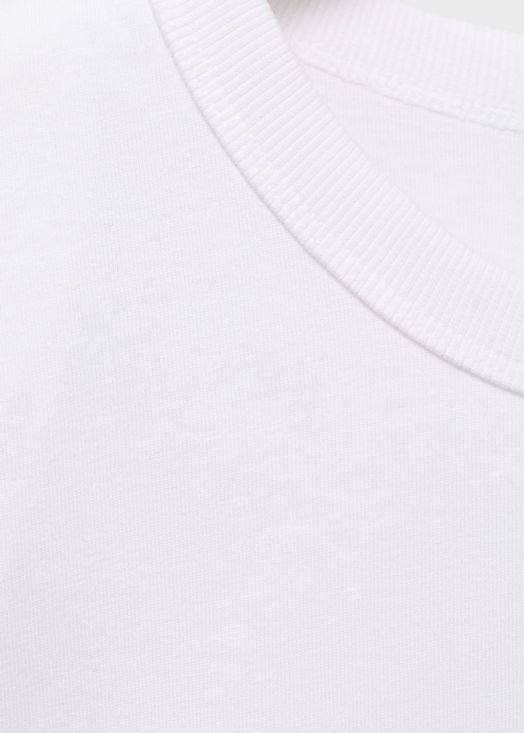 WHITE Short-sleeved t-shirt with shoulder pads, , large image number 4