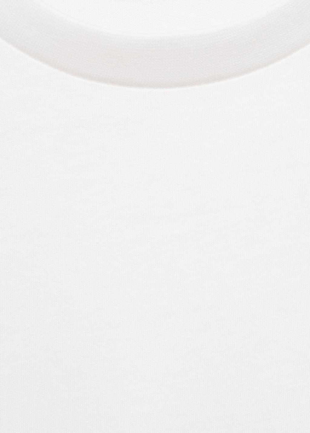 WHITE 100% cotton slim-fit t-shirt, , large image number 4
