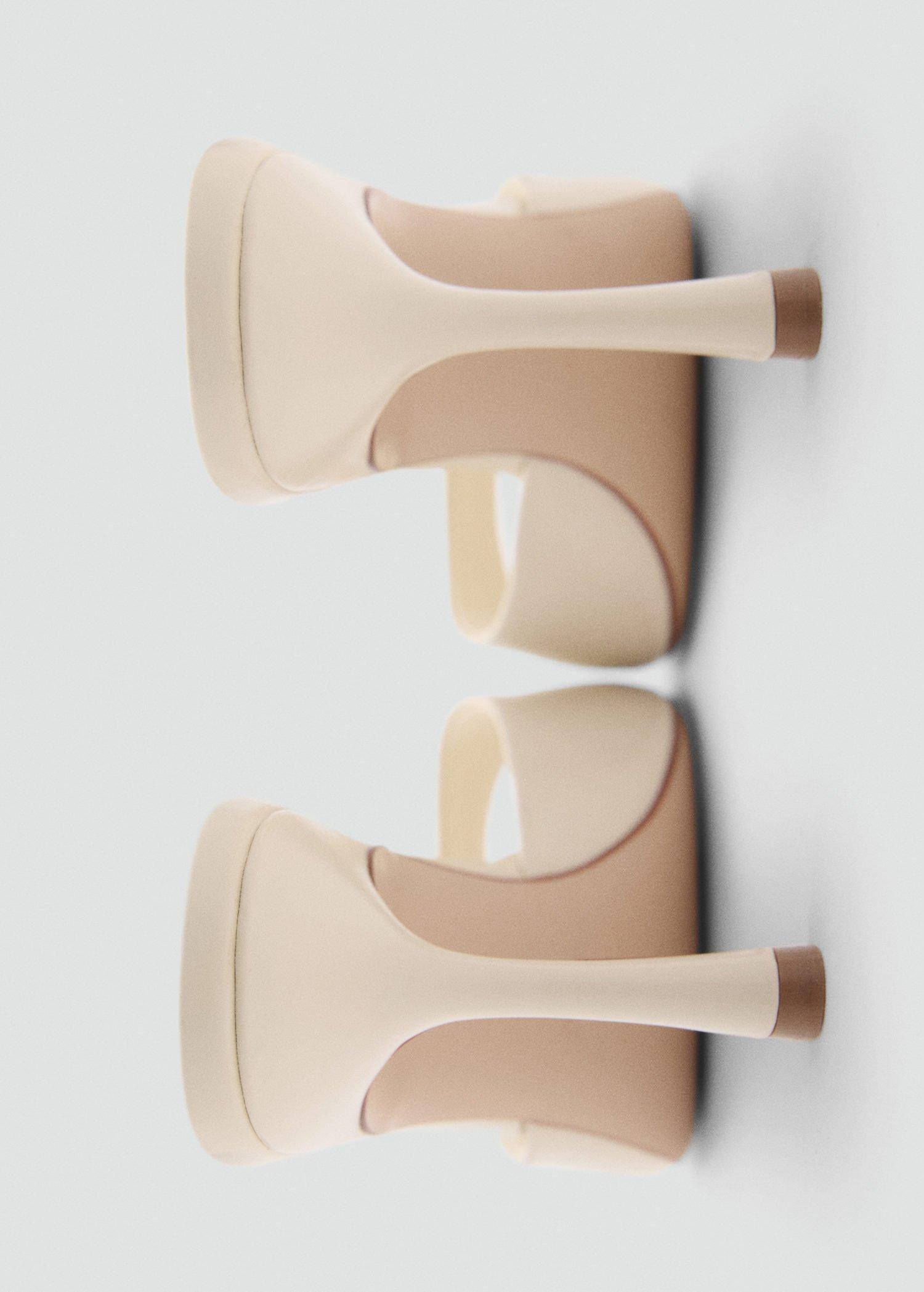 White Pointed Heel Sandals, , large image number 3