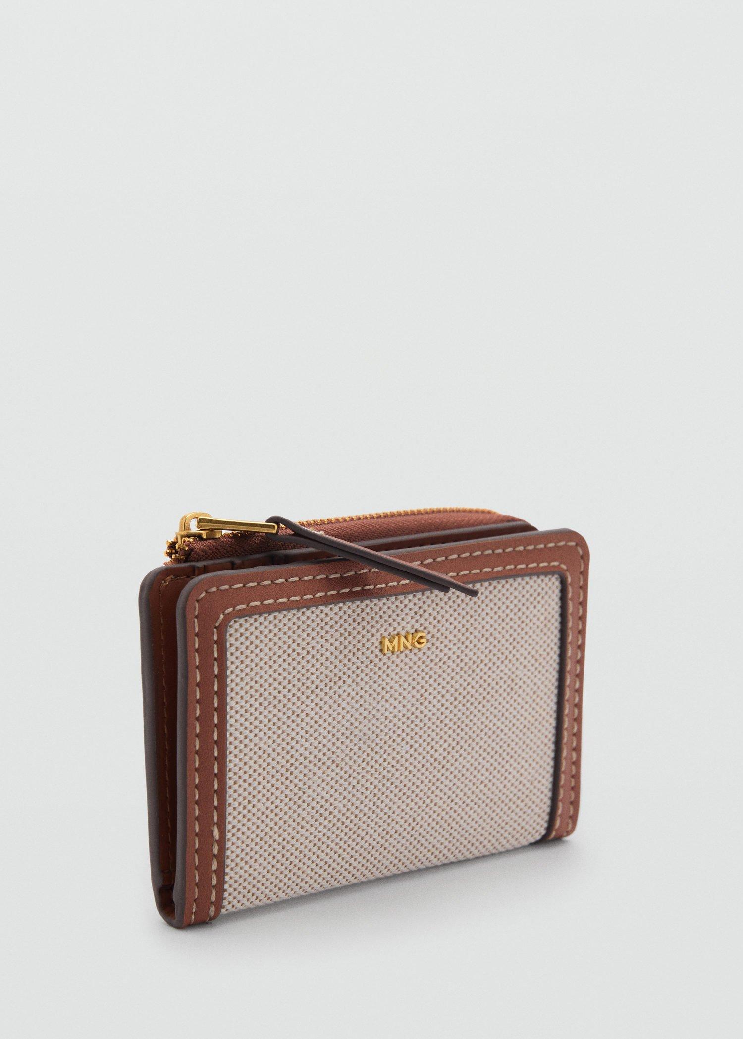 Brown Canvas Wallet With Contrasting Flap, 0201_CU, large image number 1