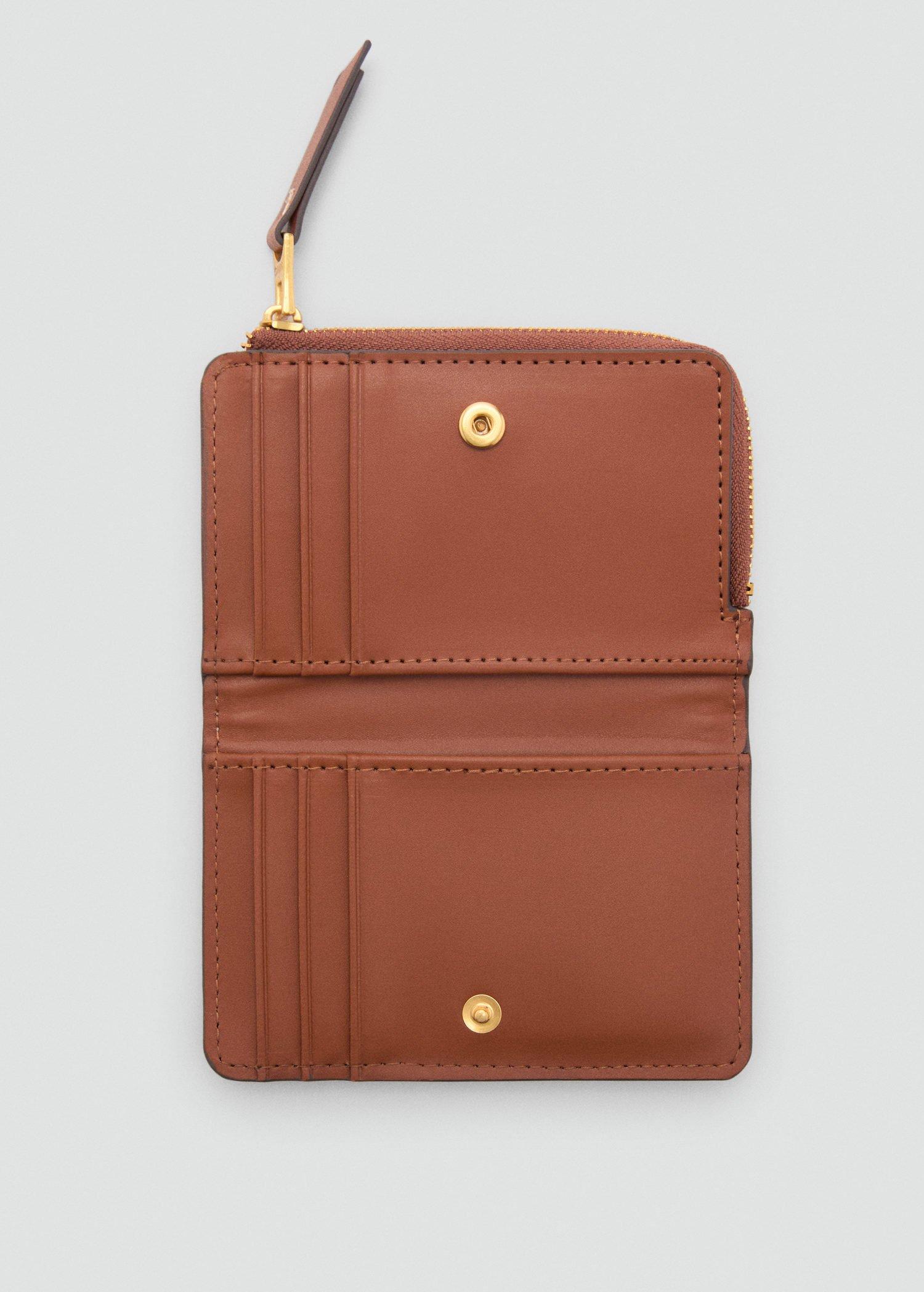 Brown Canvas Wallet With Contrasting Flap, 0201_CU, large image number 2