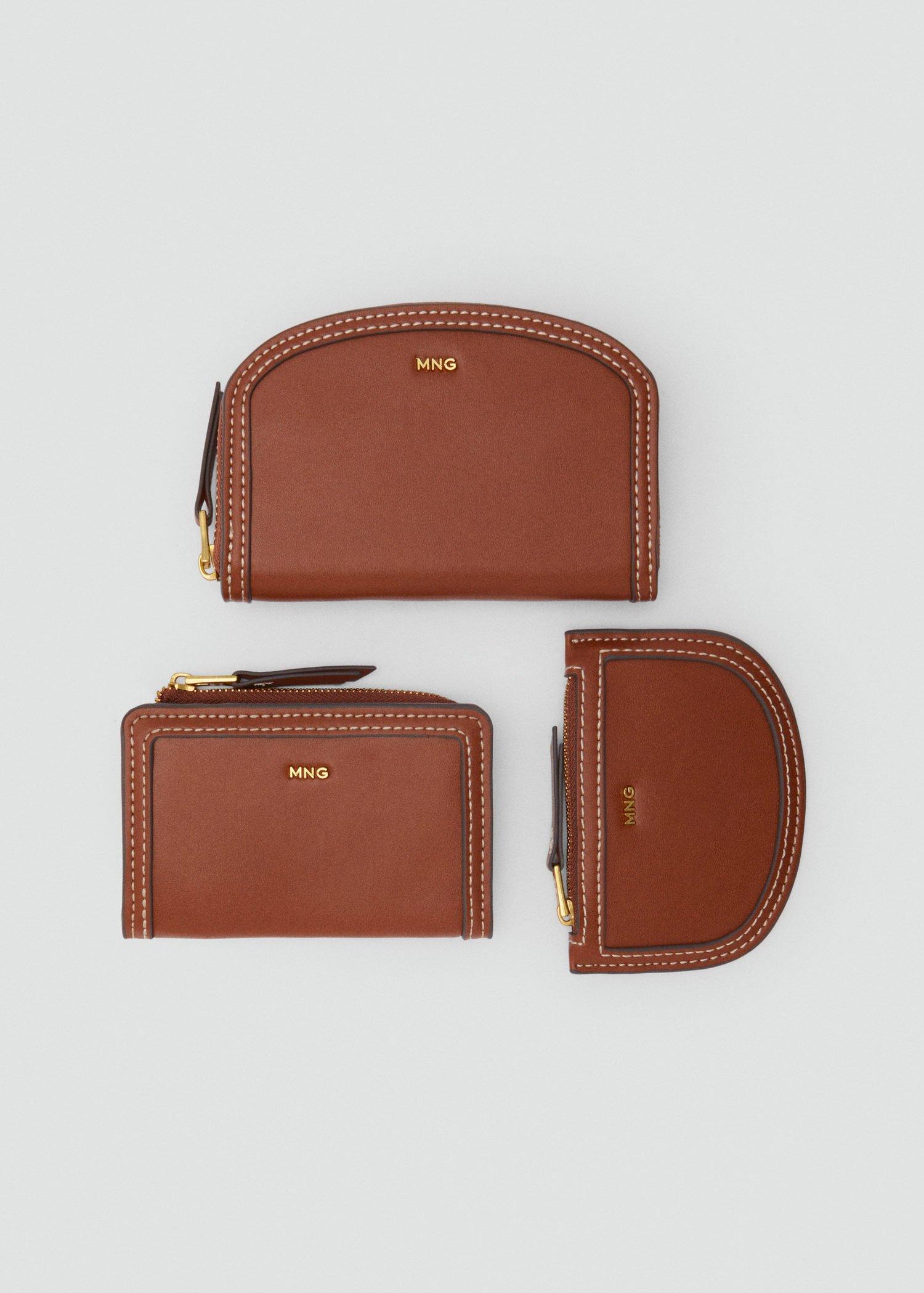 Brown Small Leather-Effect Wallet, Medium Brown, large image number 2