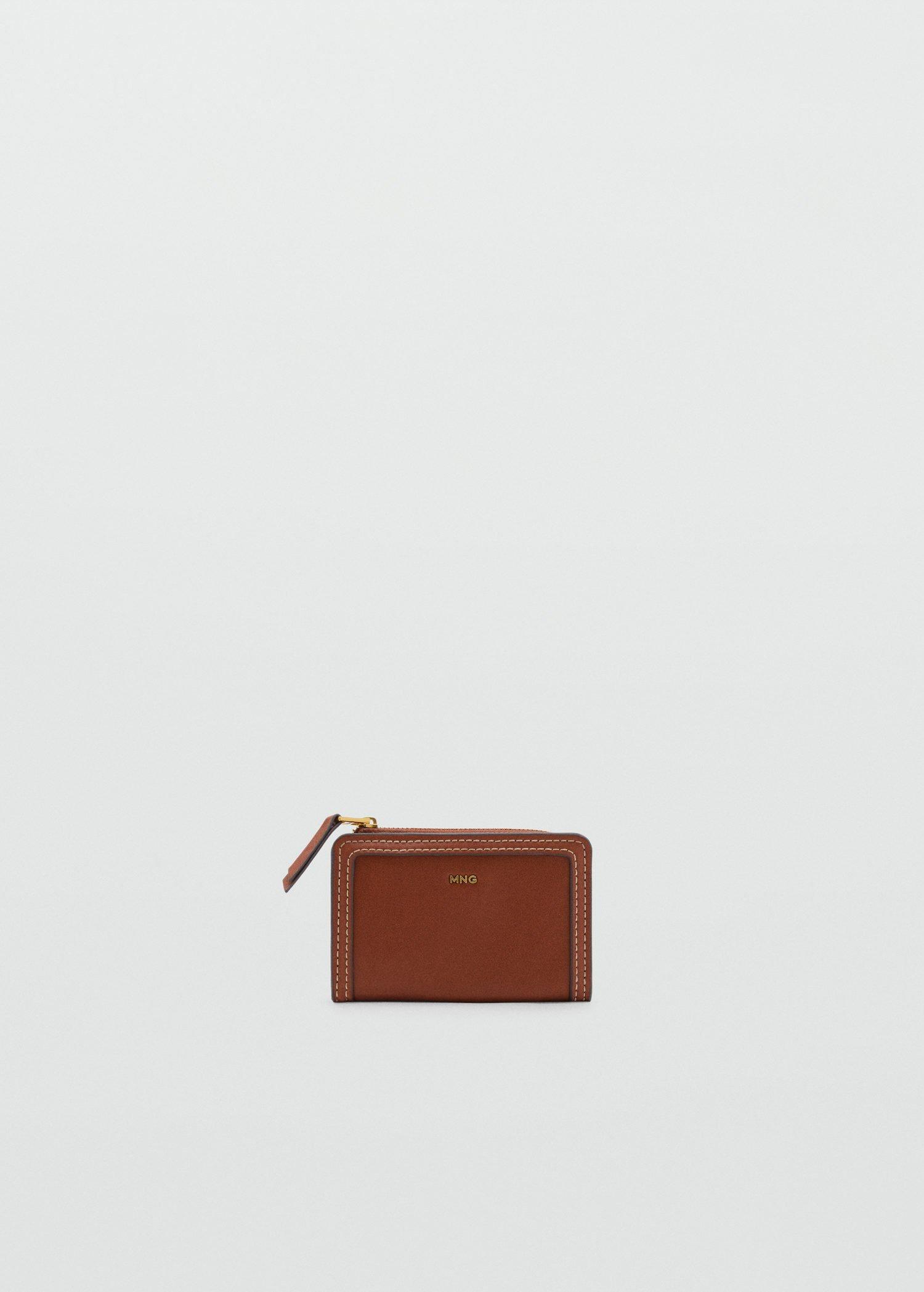 Brown Small Leather-Effect Wallet, Medium Brown, large image number 3