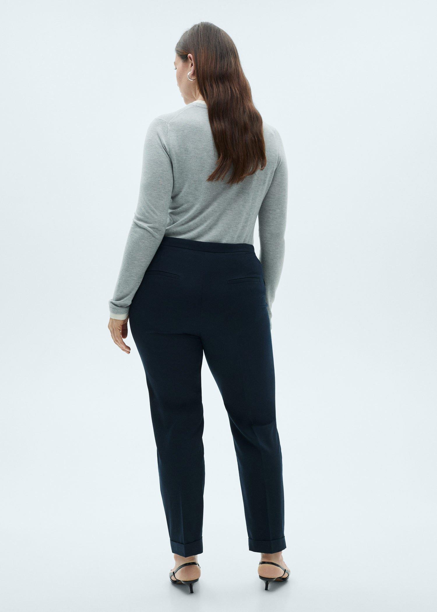 NAVY Straight suit trousers, , large image number 3
