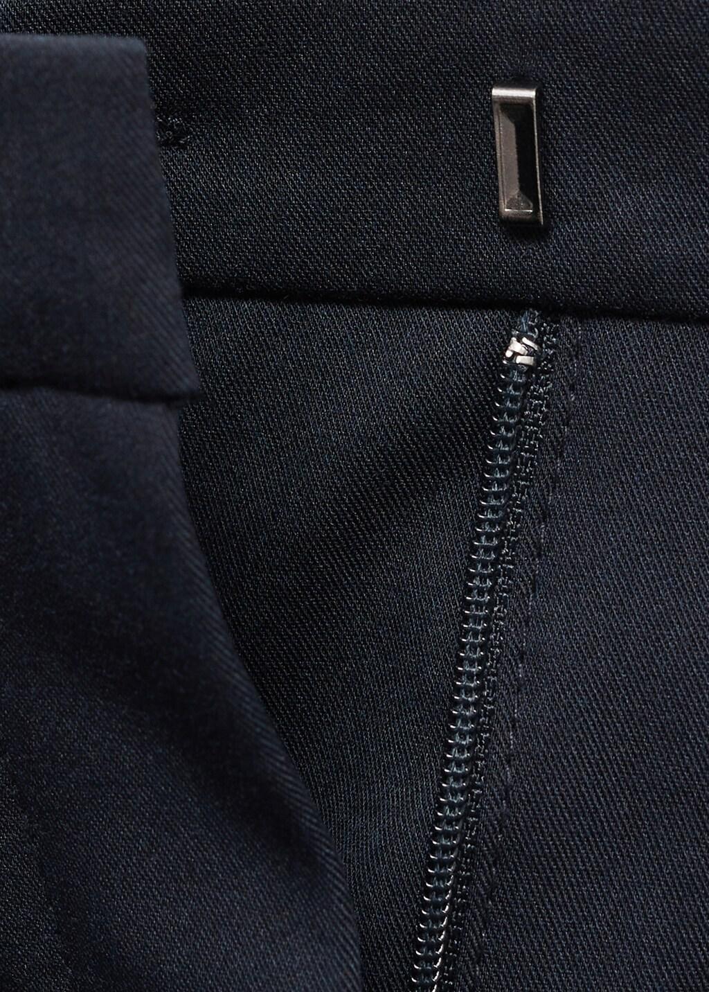 Navy Straight Suit Trousers, Navy, large image number 3