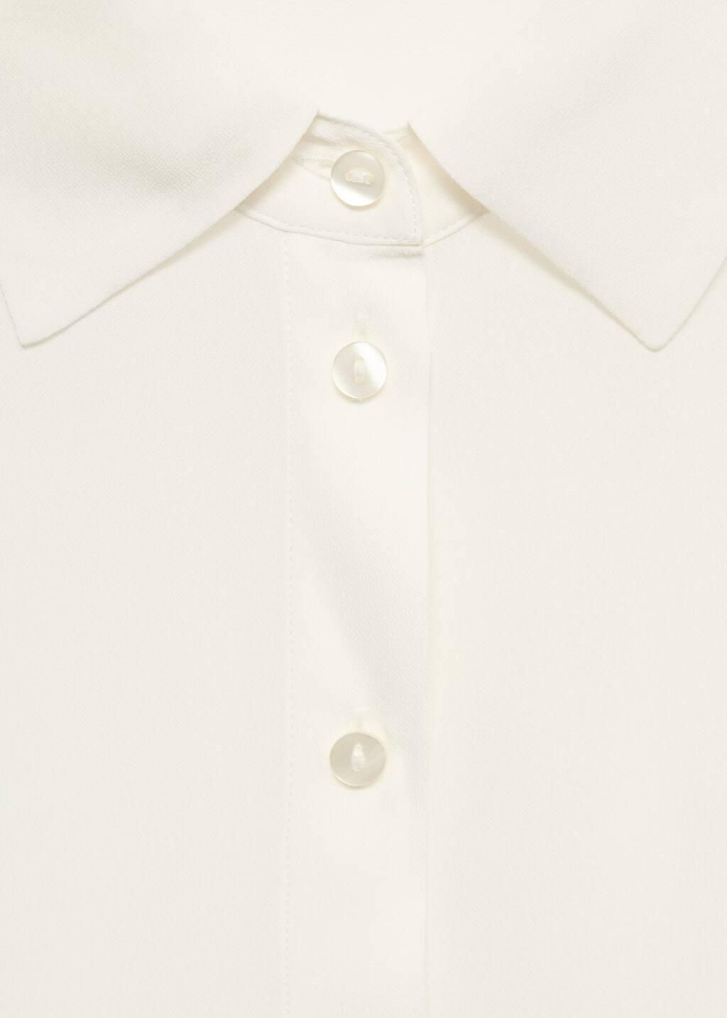 White Short Sleeve Fluid Shirt, 0201_02, large image number 10
