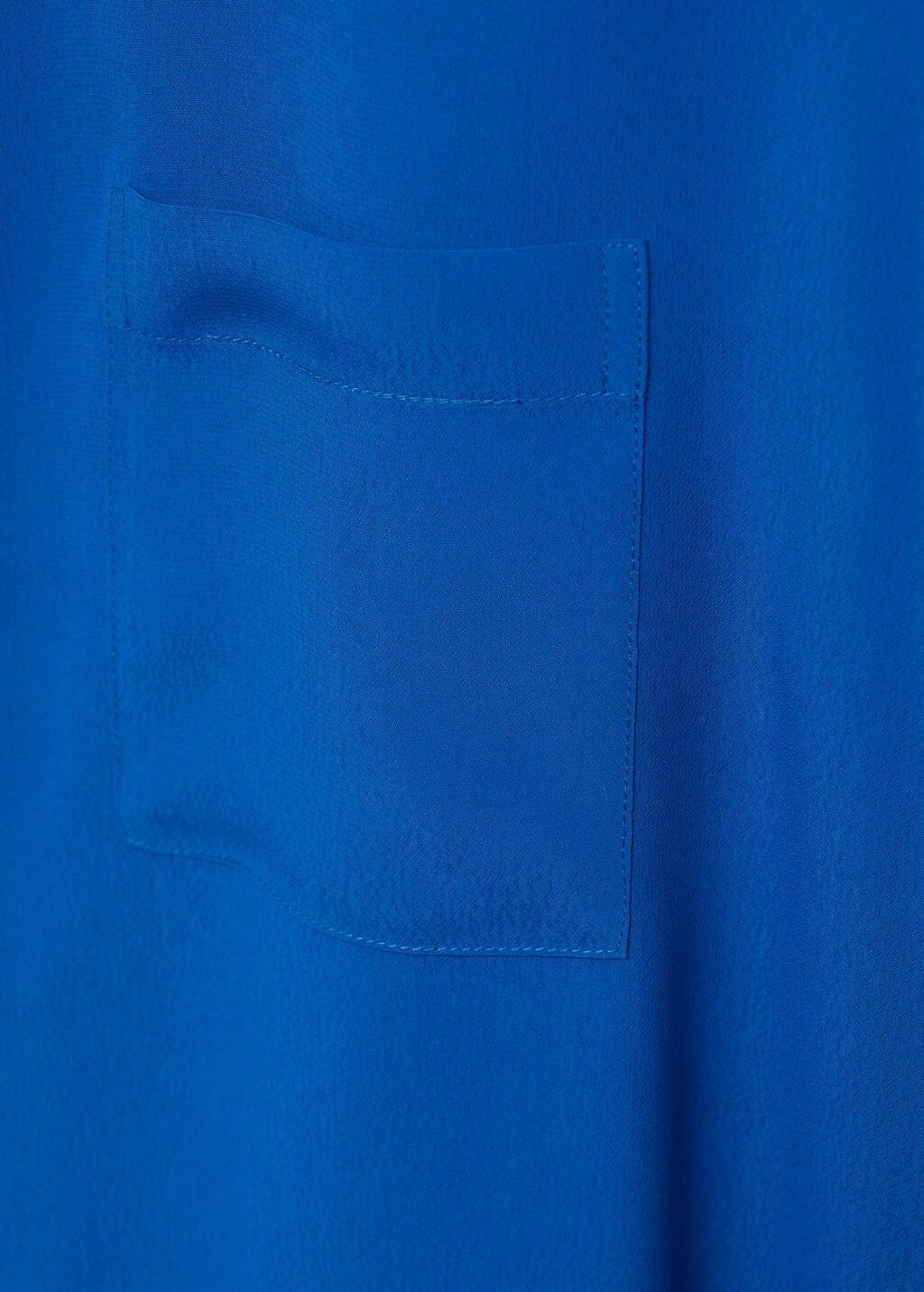 Blue Short Sleeve Fluid Shirt, , large image number 10