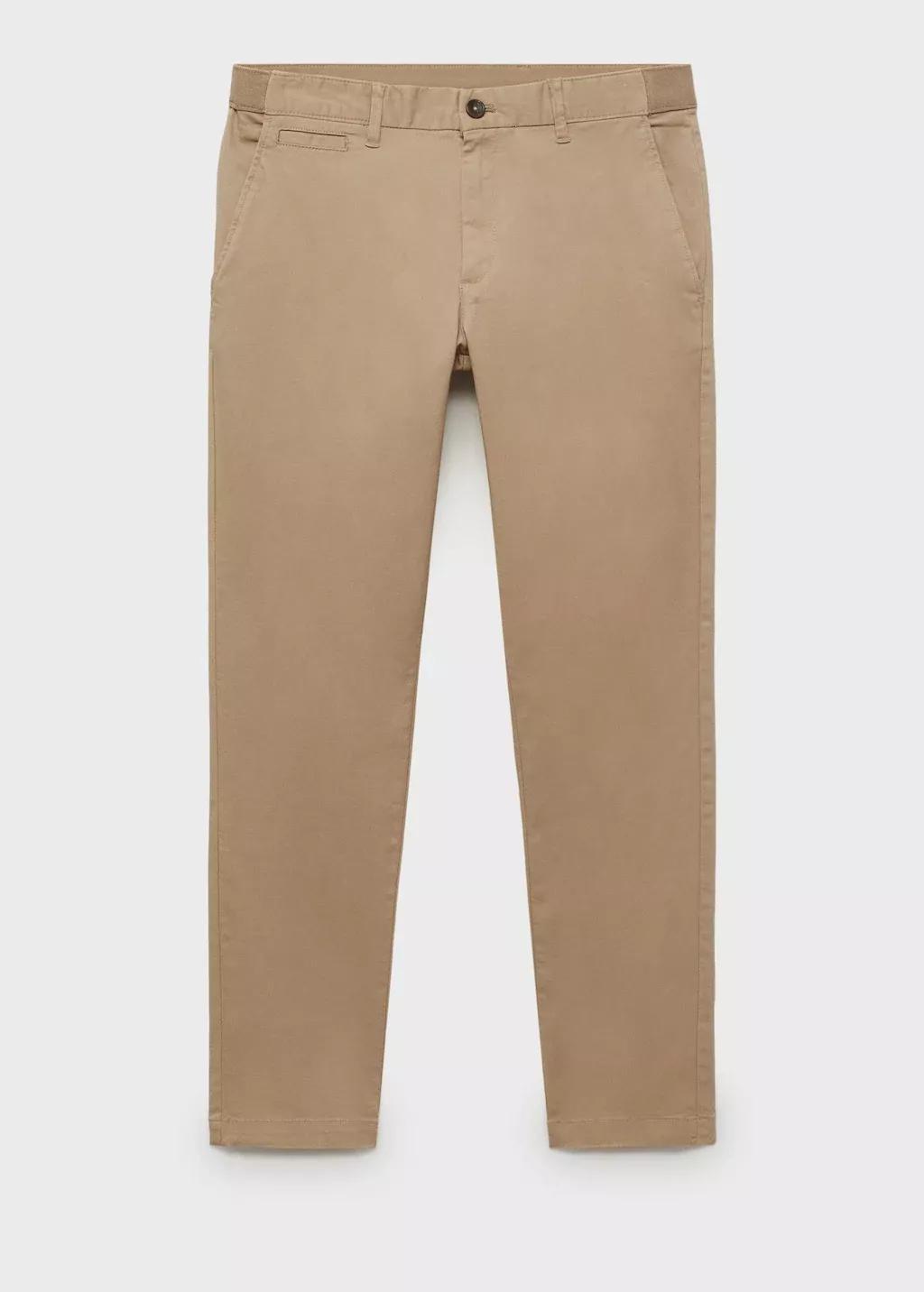 LIGHT BEIGE Prato cropped tapered chino trousers, , large image number 3