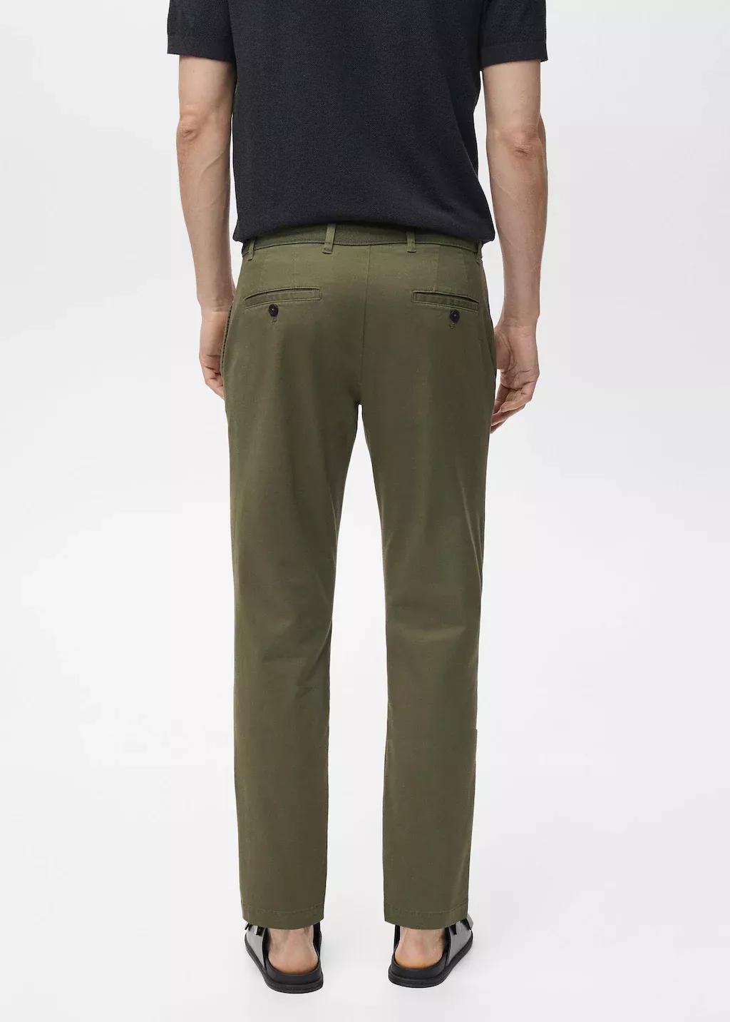 Khaki Prato Cropped Tapered Chino Pants, , large image number 6