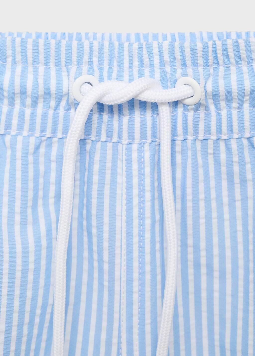 Blue Seersucker Swimming Trunks, , large image number 6