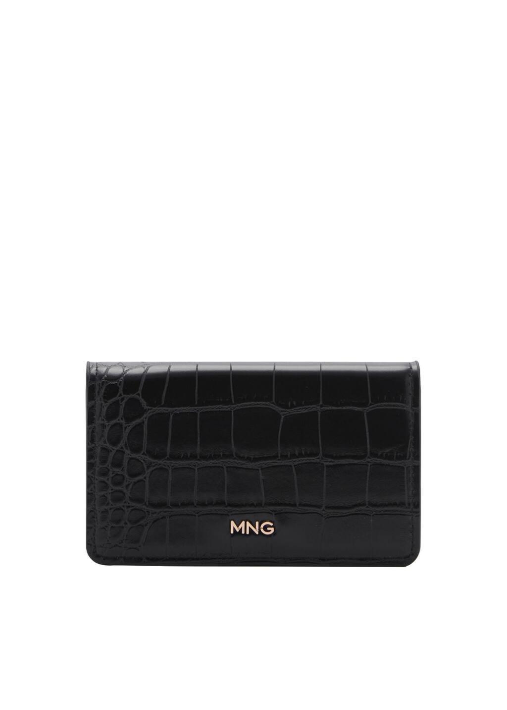 Black Crocodile-Effect Purse, 0201_99, large image number 6