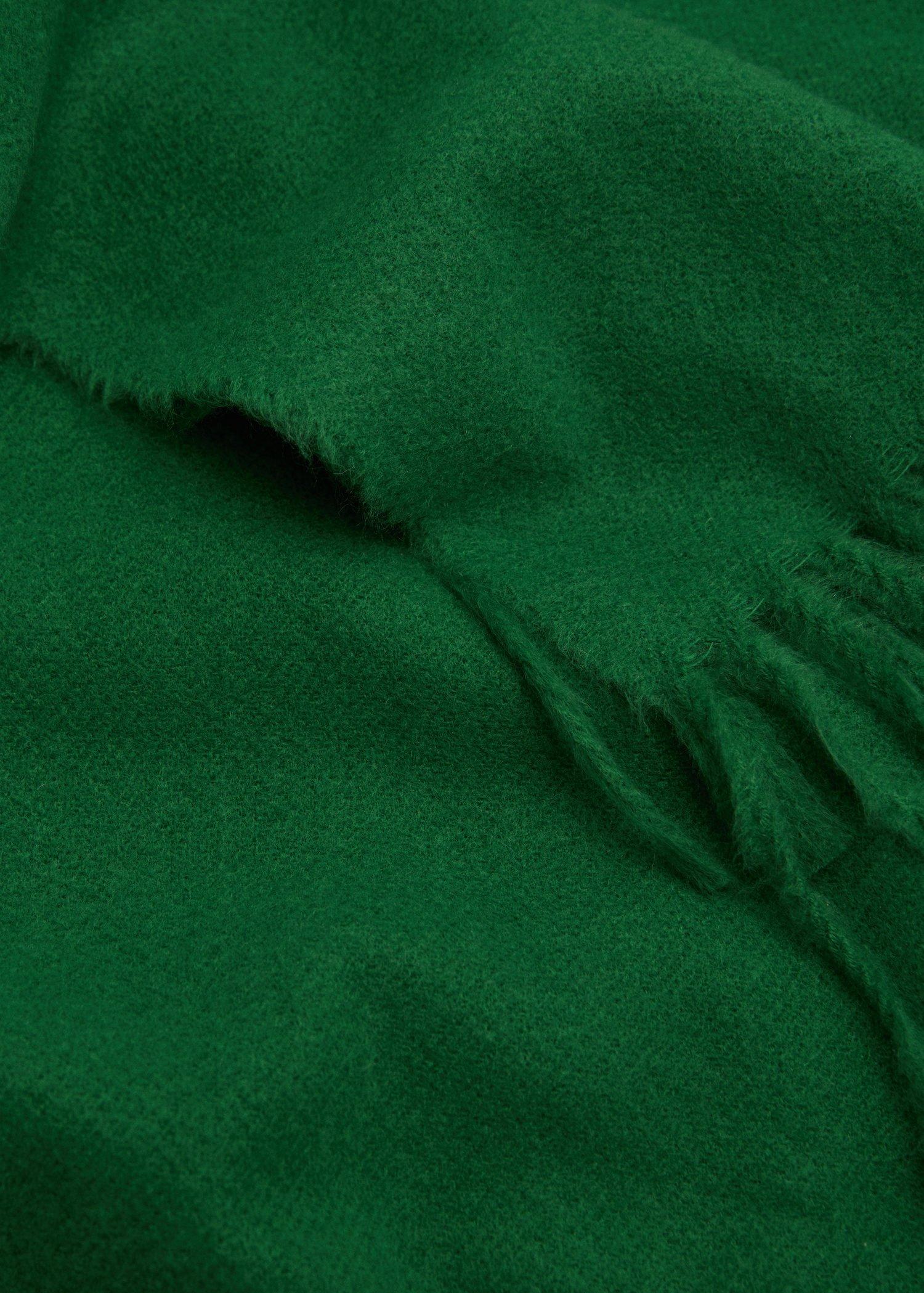 GREEN Fringed edge scarf, , medium