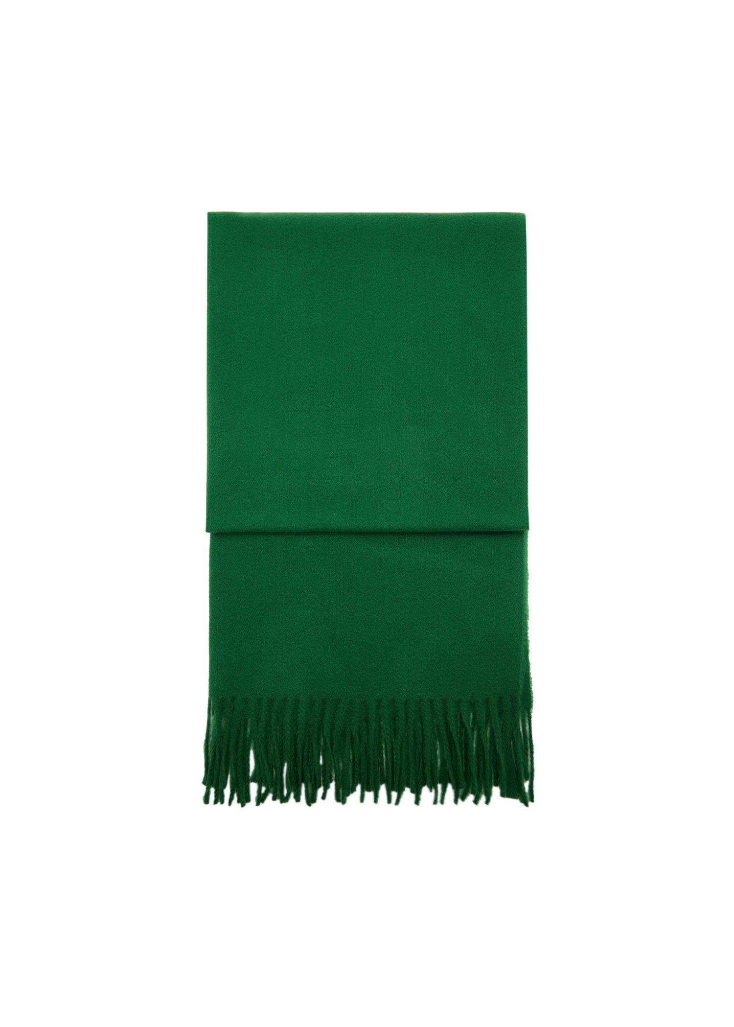 GREEN Fringed edge scarf, 0201_43, large image number 2