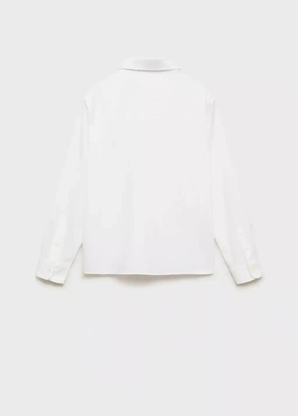 White Oxford Cotton Shirt, Kids Boy, White, large image number 10