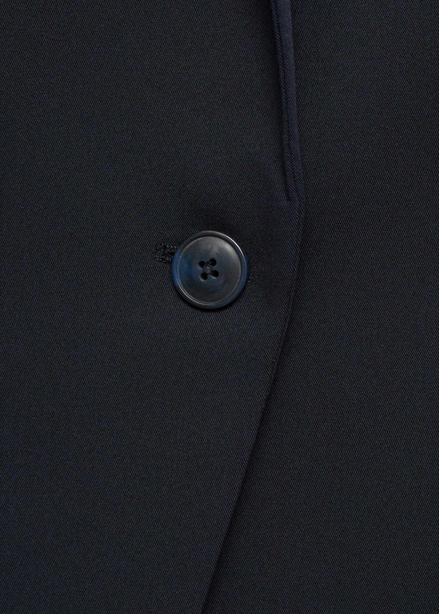 Navy Fitted Suit Jacket, Navy, large image number 5