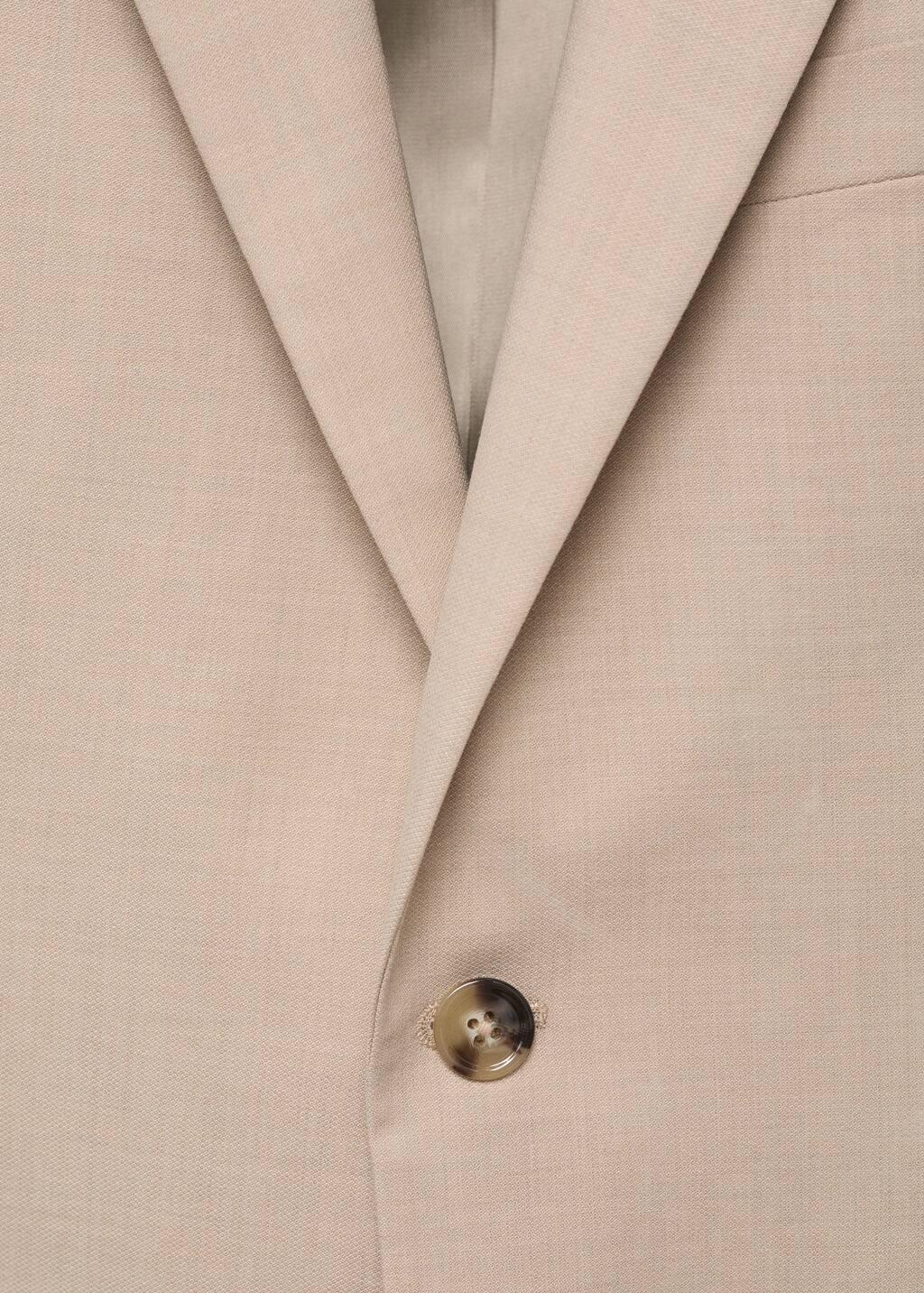 Beige Milan Slim-Fit Suit Jacket, , large image number 1